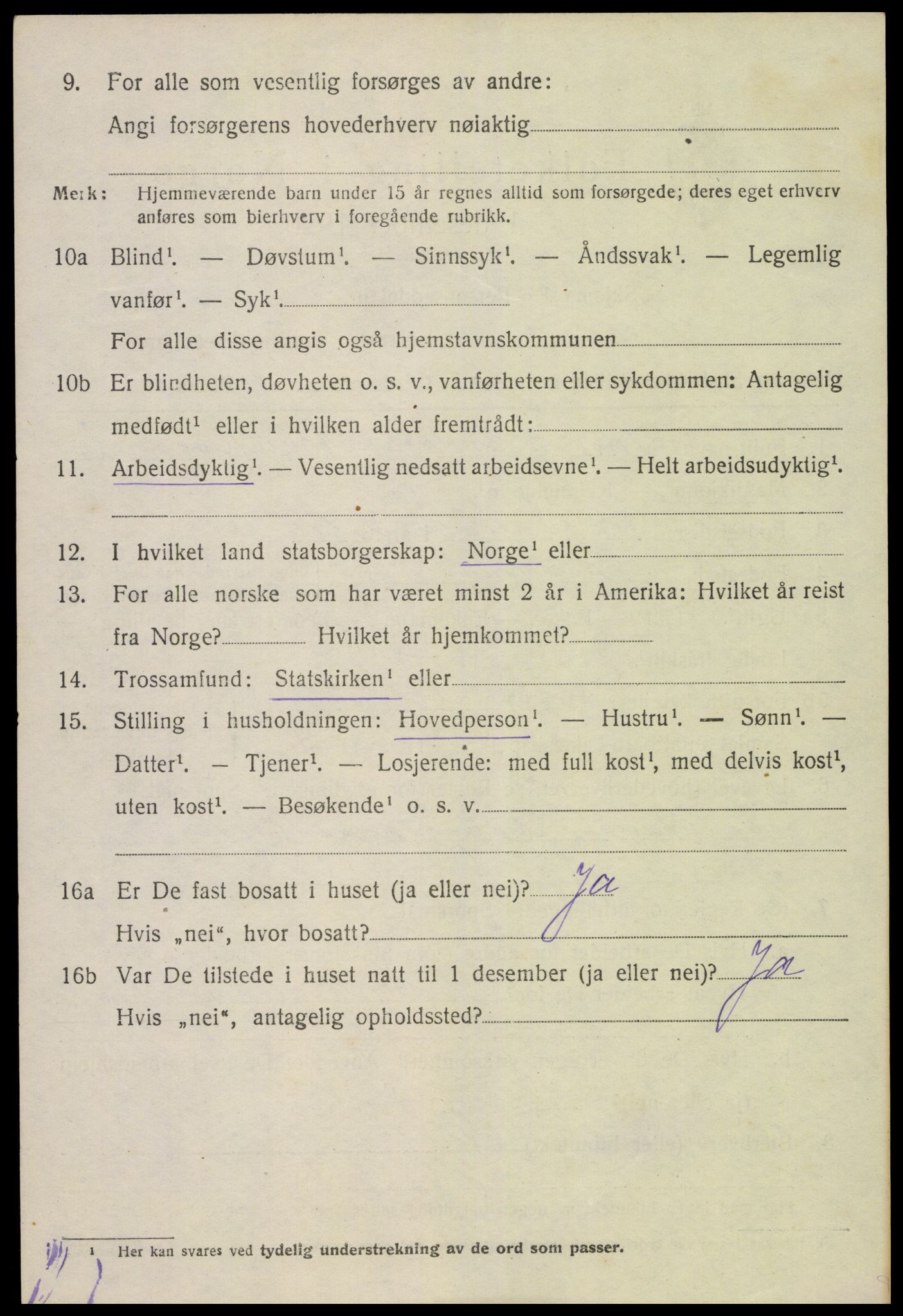 SAK, 1920 census for Froland, 1920, p. 5270