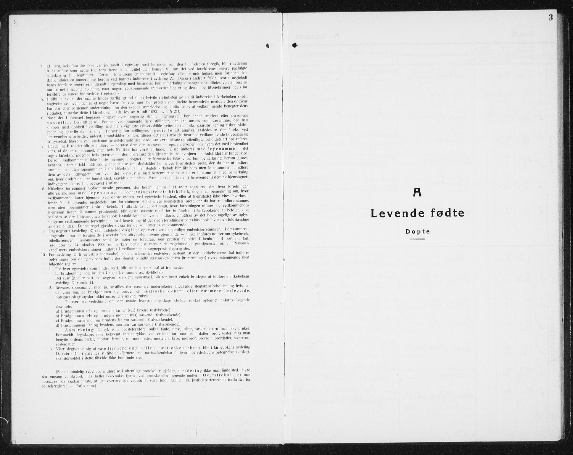 Ministerialprotokoller, klokkerbøker og fødselsregistre - Sør-Trøndelag, SAT/A-1456/654/L0667: Parish register (copy) no. 654C03, 1924-1939, p. 3