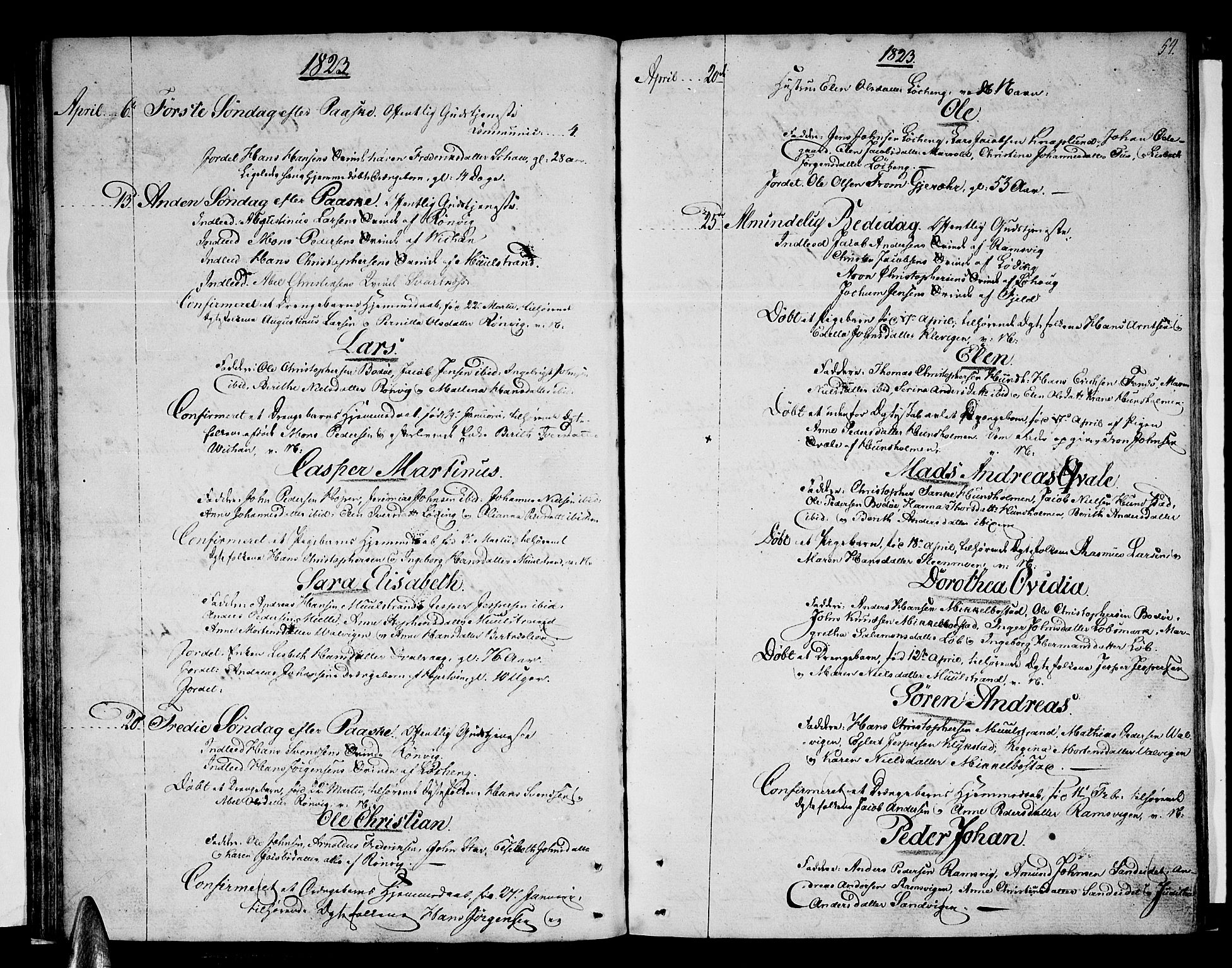 Ministerialprotokoller, klokkerbøker og fødselsregistre - Nordland, SAT/A-1459/801/L0005: Parish register (official) no. 801A05, 1818-1834, p. 54
