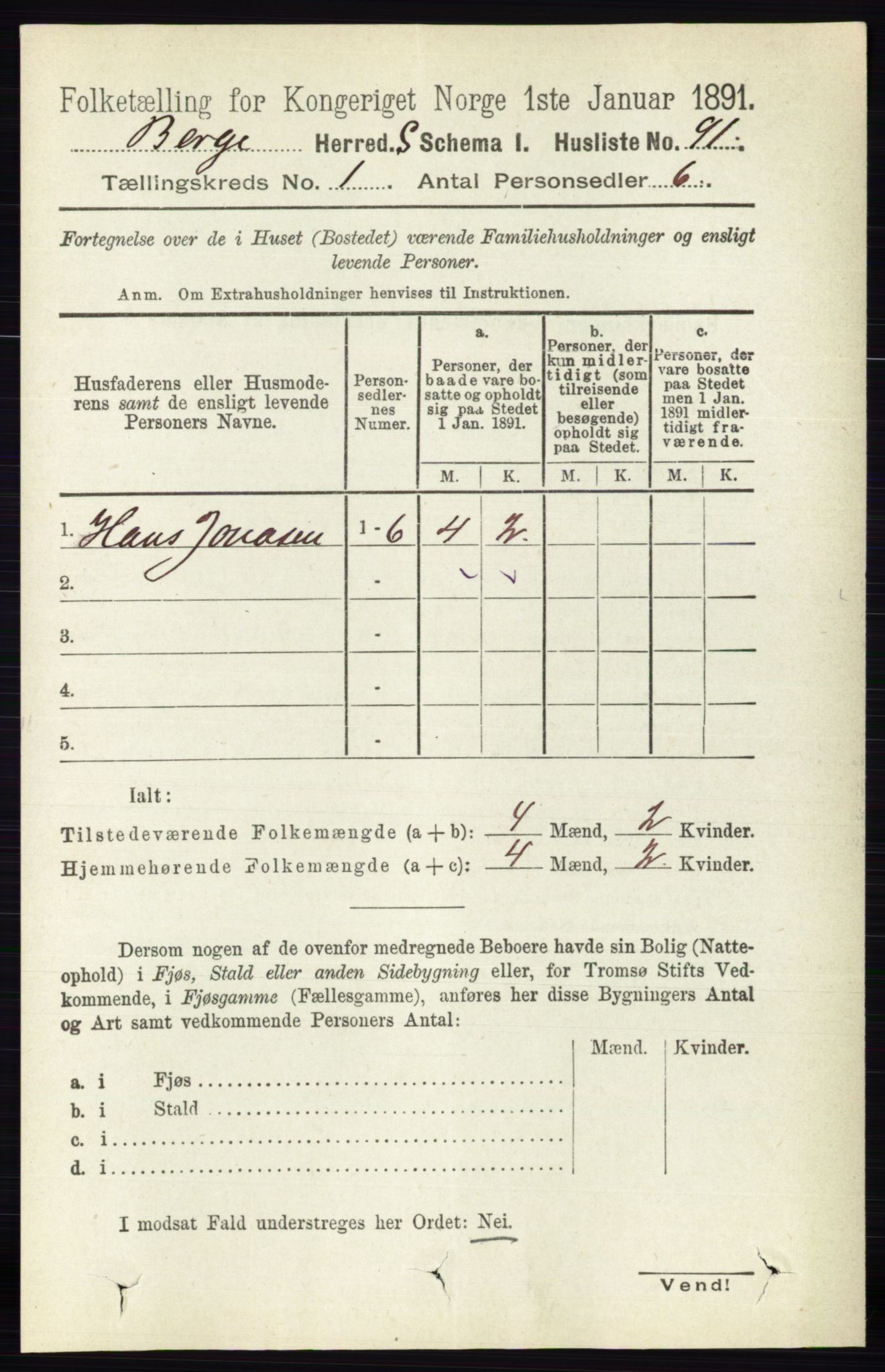 RA, 1891 census for 0113 Borge, 1891, p. 123