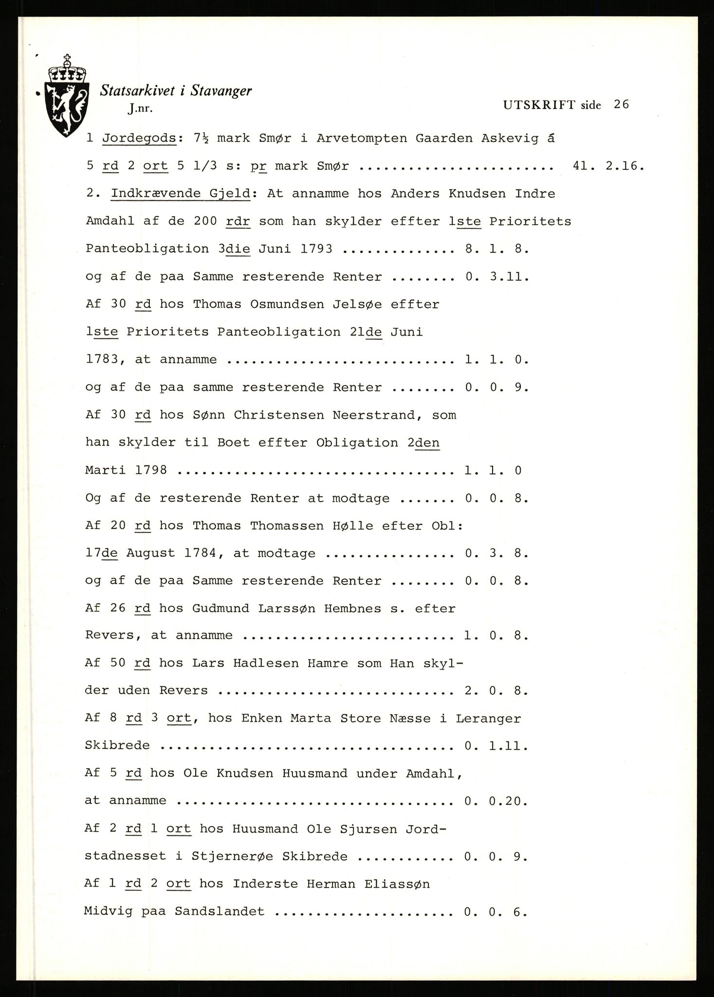 Statsarkivet i Stavanger, AV/SAST-A-101971/03/Y/Yj/L0003: Avskrifter sortert etter gårdsnavn: Askje - Auglend, 1750-1930, p. 74