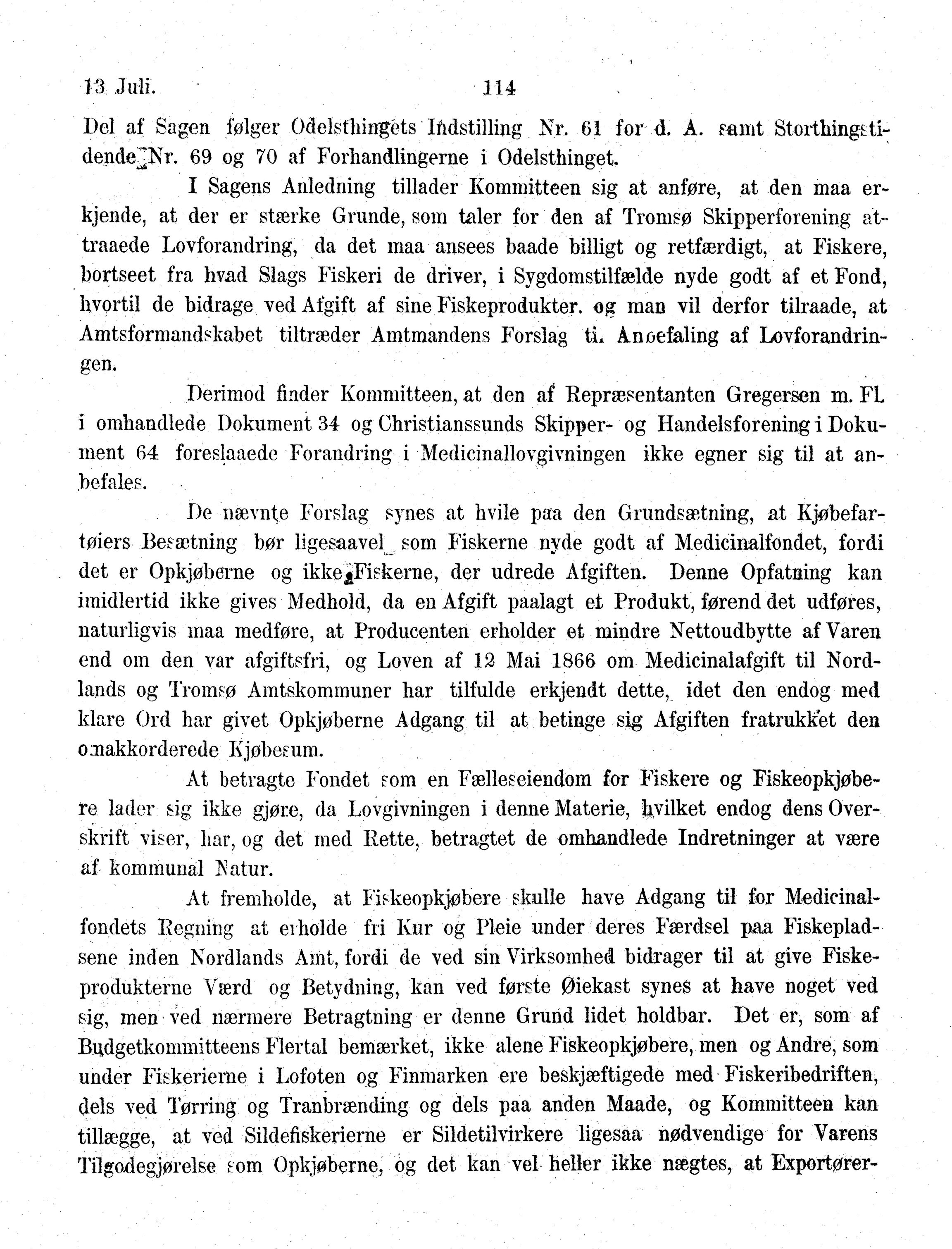 Nordland Fylkeskommune. Fylkestinget, AIN/NFK-17/176/A/Ac/L0013: Fylkestingsforhandlinger 1880, 1880