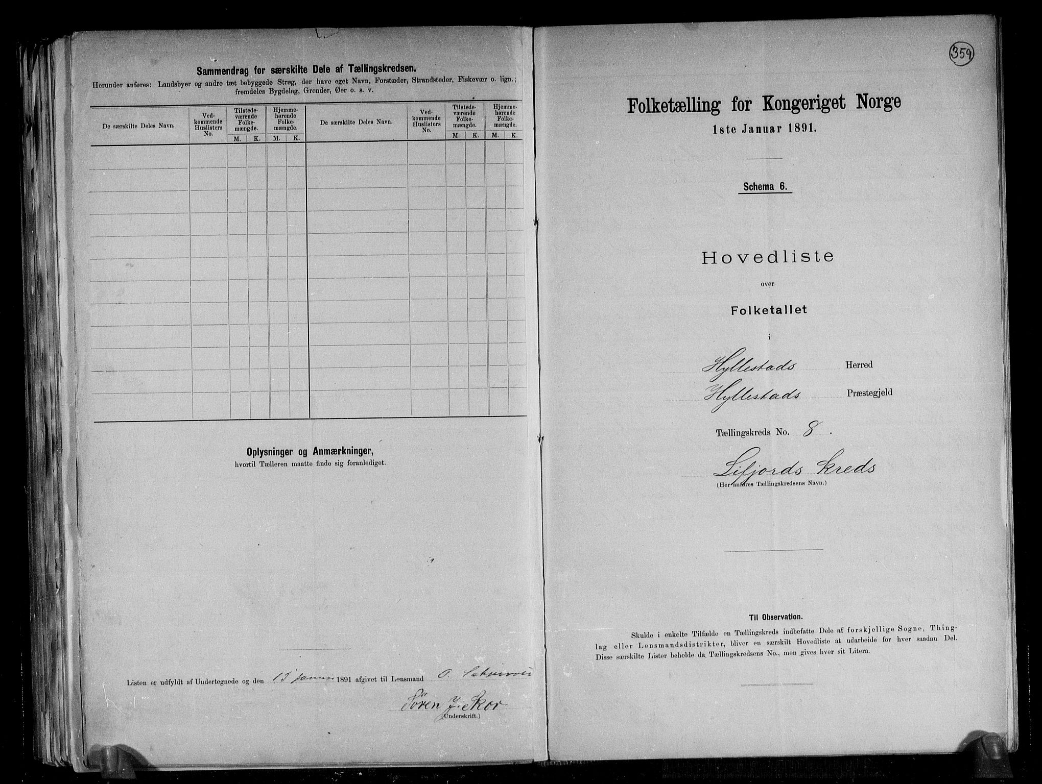 RA, 1891 census for 1413 Hyllestad, 1891, p. 19