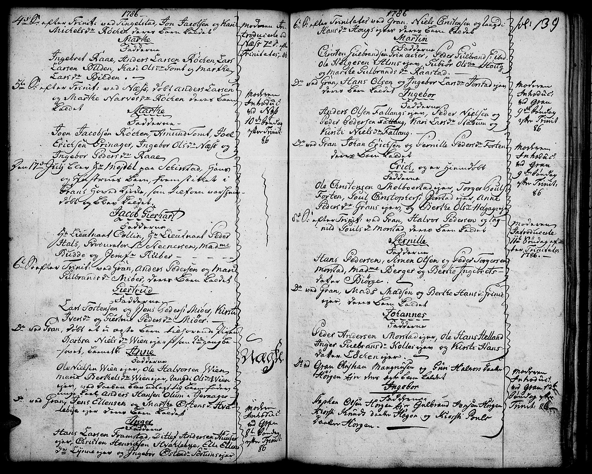 Gran prestekontor, SAH/PREST-112/H/Ha/Haa/L0005: Parish register (official) no. 5, 1776-1788, p. 139