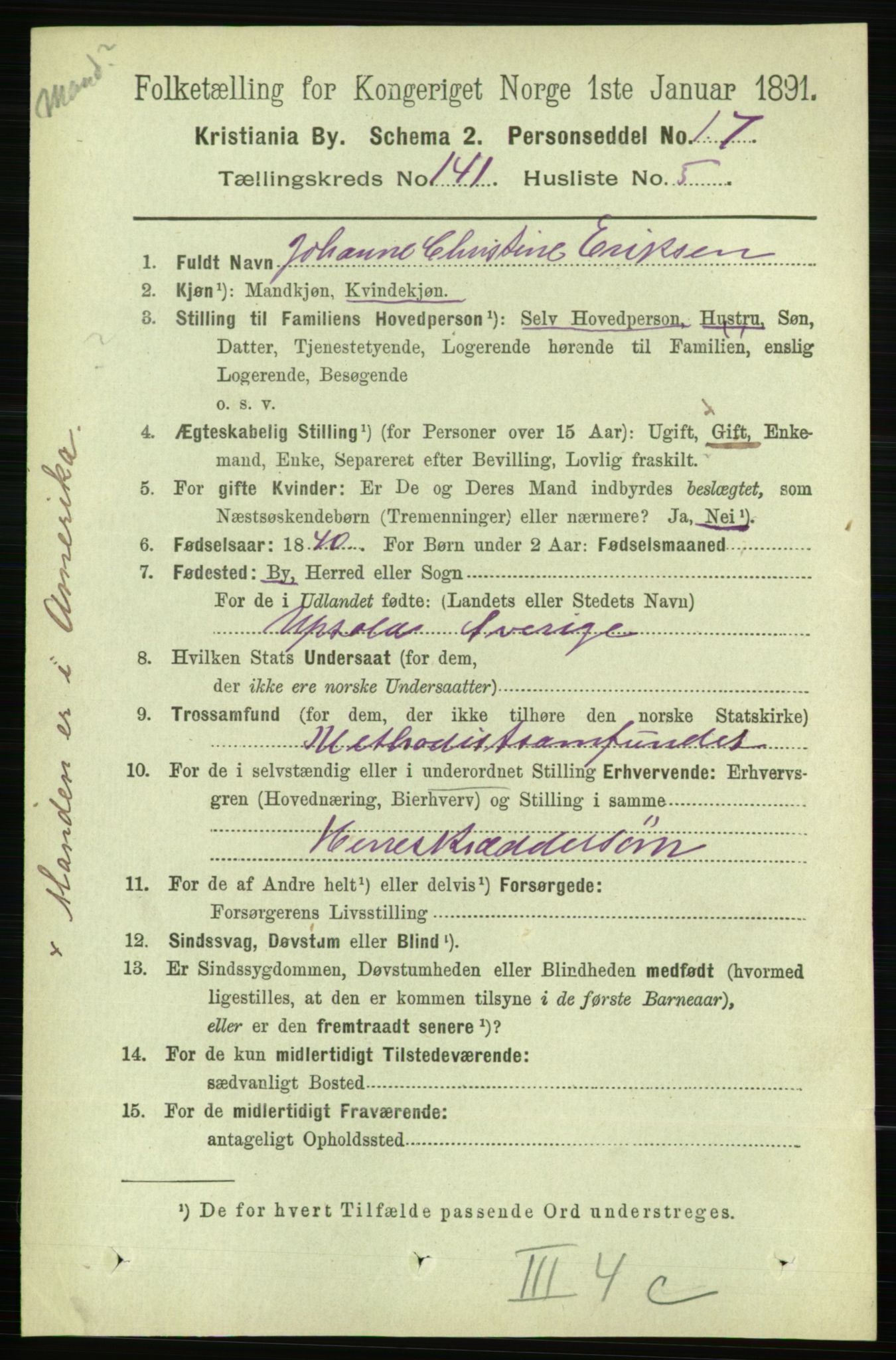 RA, 1891 census for 0301 Kristiania, 1891, p. 78217