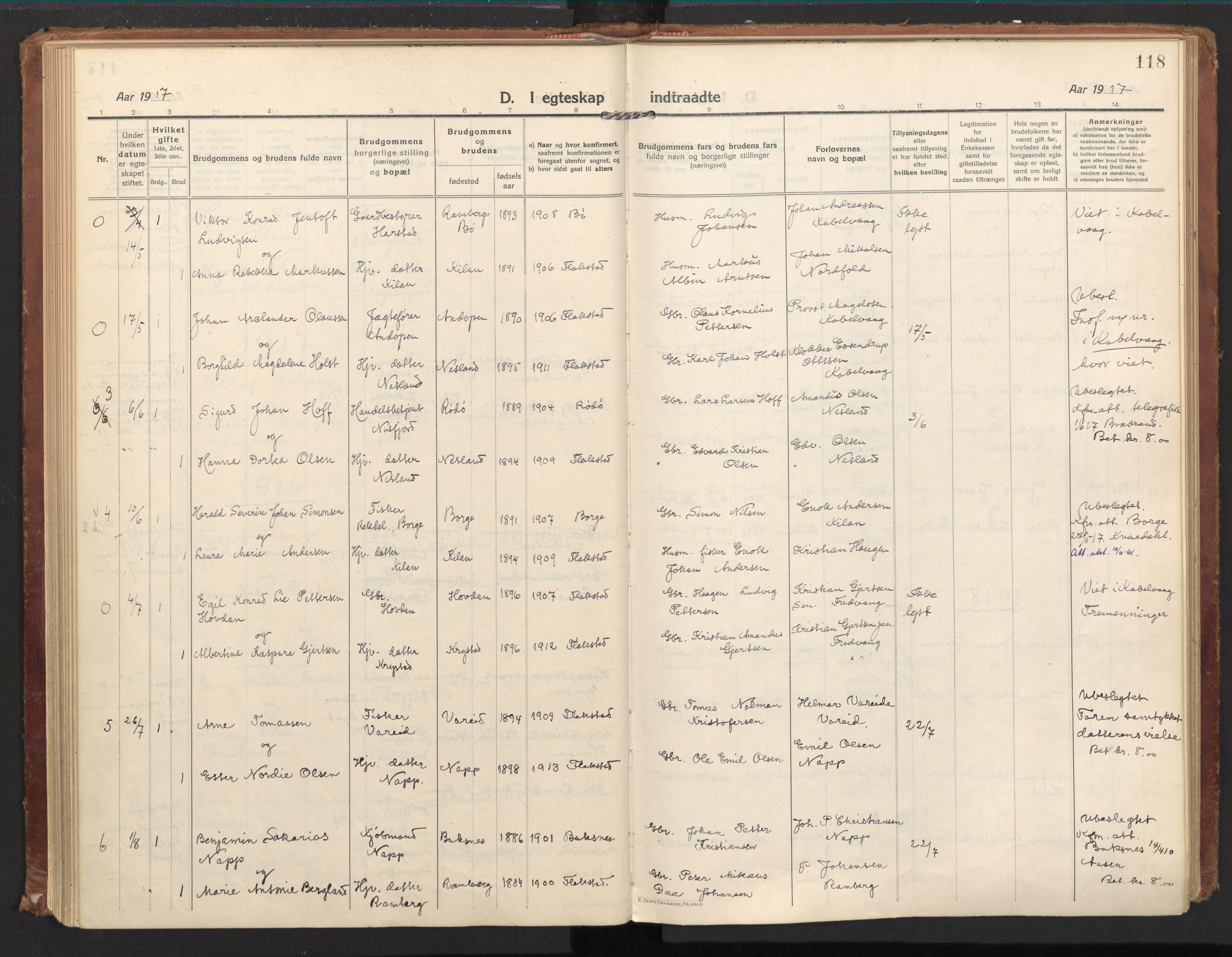 Ministerialprotokoller, klokkerbøker og fødselsregistre - Nordland, AV/SAT-A-1459/885/L1210: Parish register (official) no. 885A10, 1916-1926, p. 118