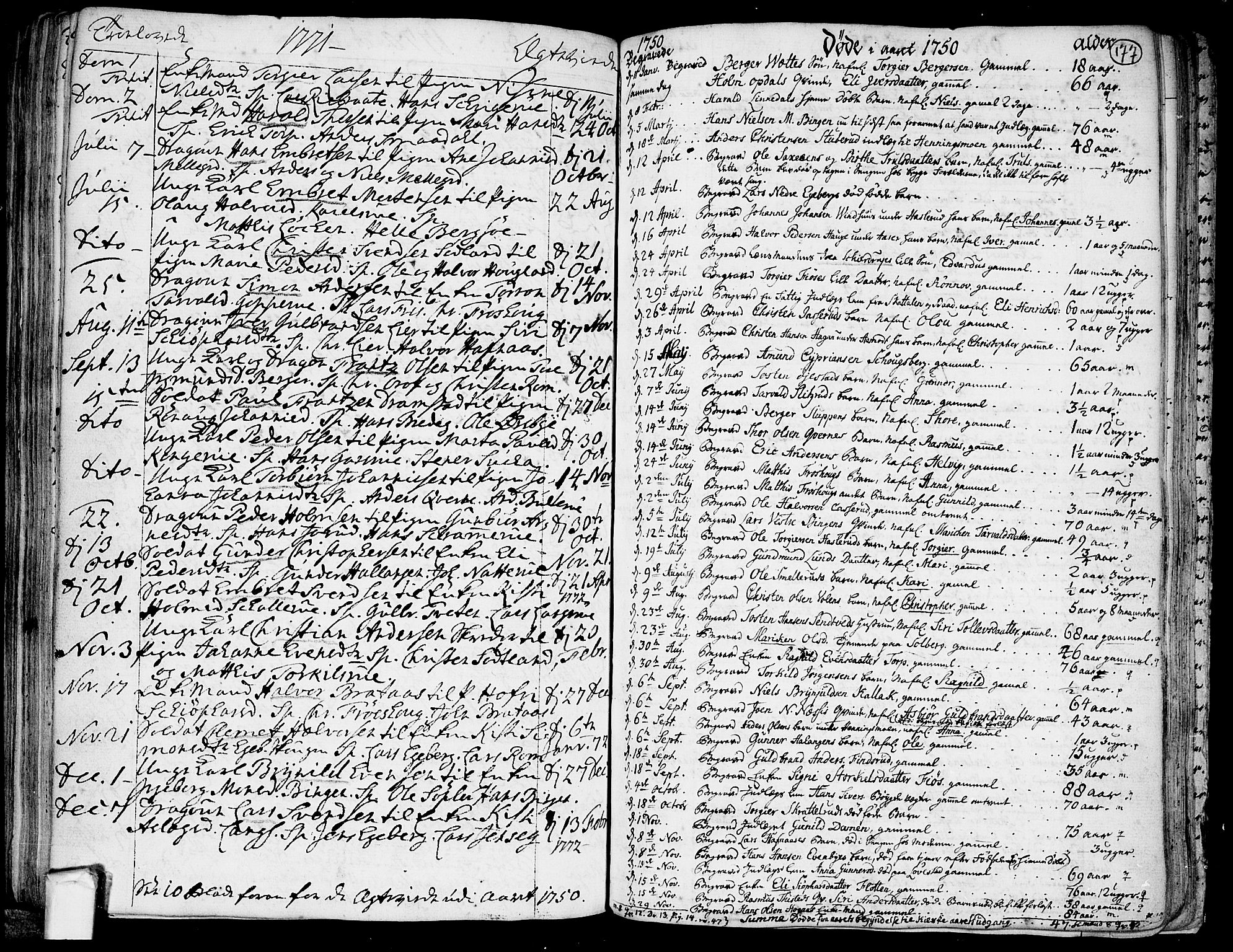 Trøgstad prestekontor Kirkebøker, SAO/A-10925/F/Fa/L0004: Parish register (official) no. I 4, 1750-1784, p. 177