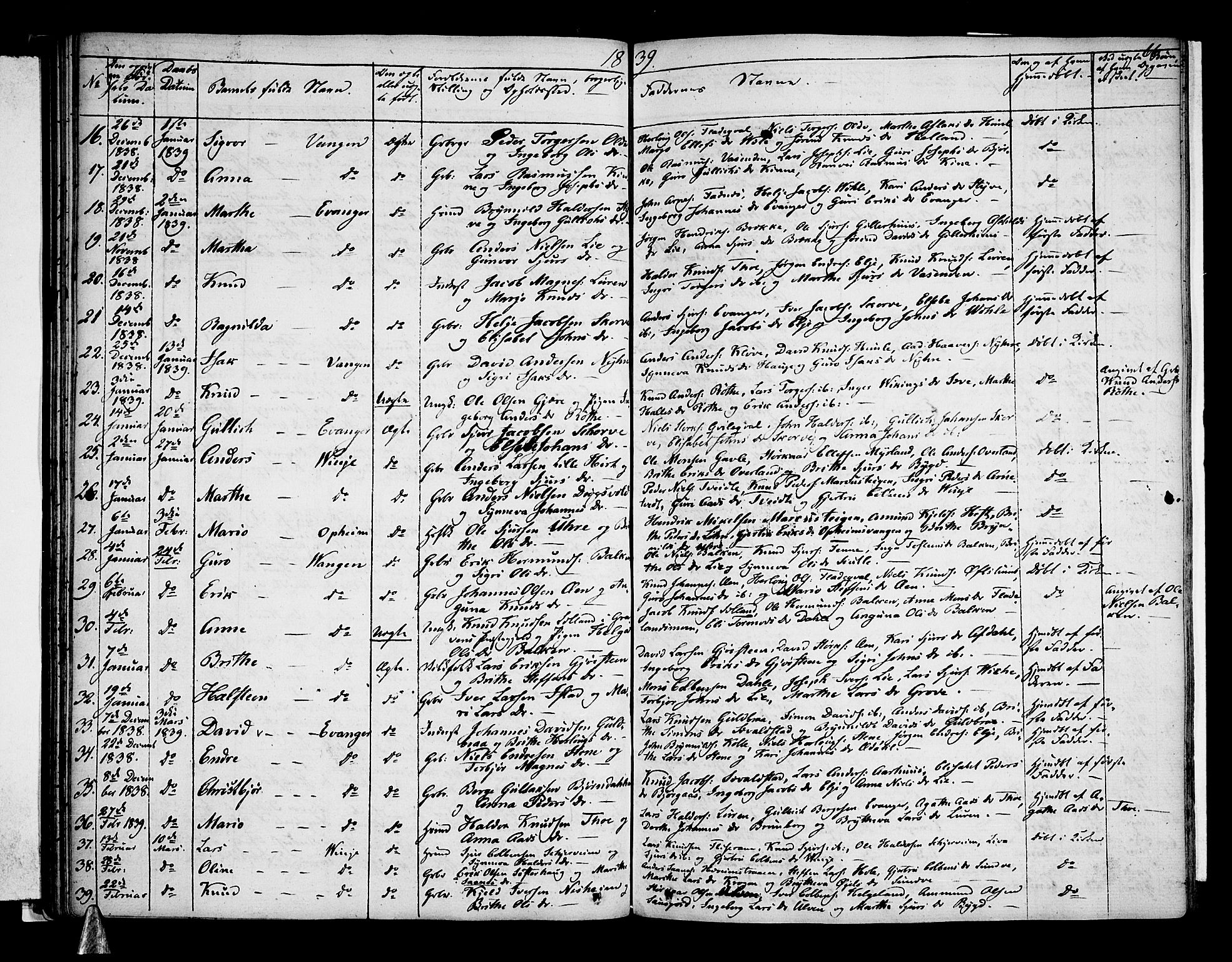 Voss sokneprestembete, SAB/A-79001: Curate's parish register no. A 1, 1821-1841, p. 66