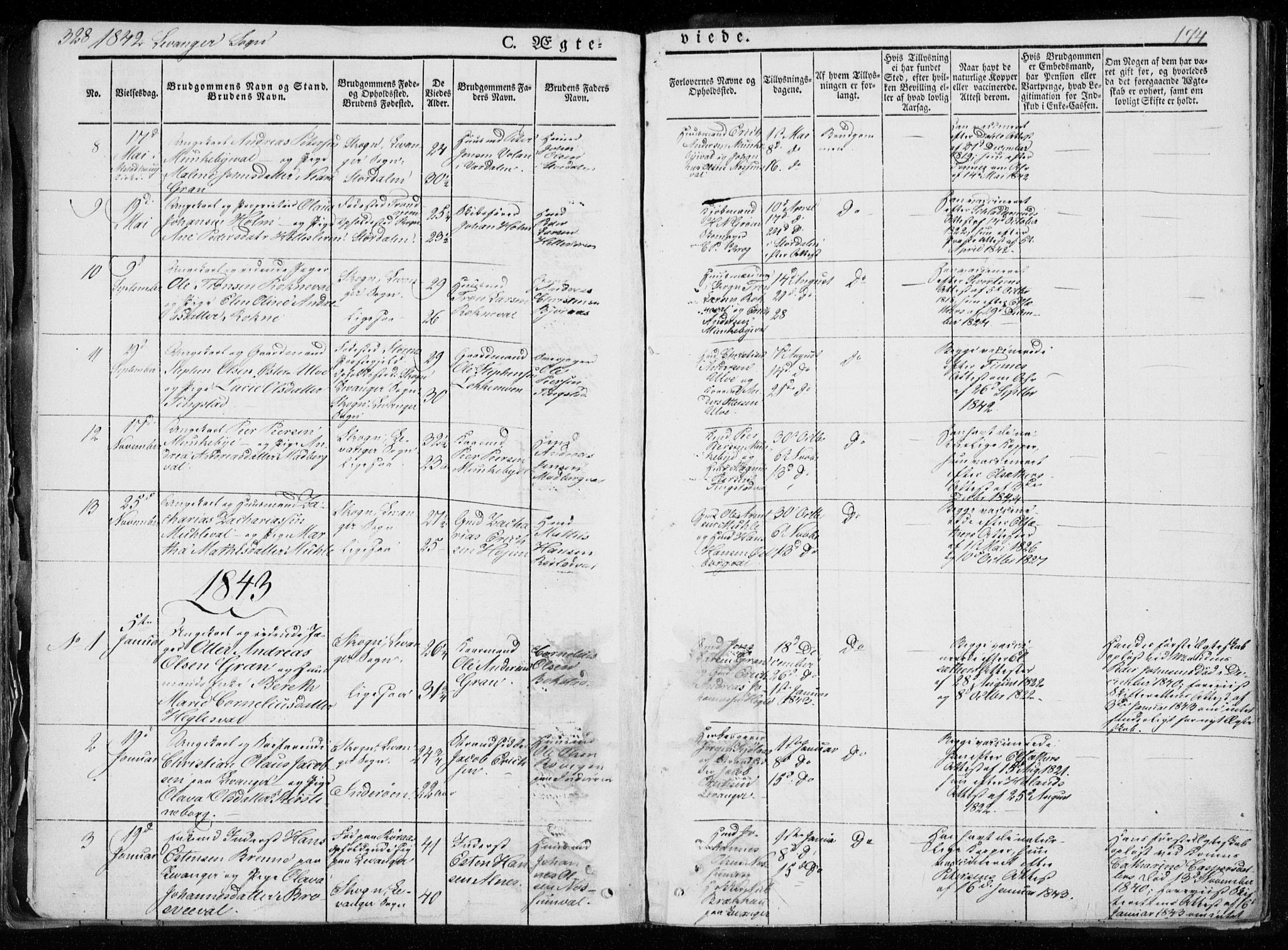 Ministerialprotokoller, klokkerbøker og fødselsregistre - Nord-Trøndelag, AV/SAT-A-1458/720/L0183: Parish register (official) no. 720A01, 1836-1855, p. 174