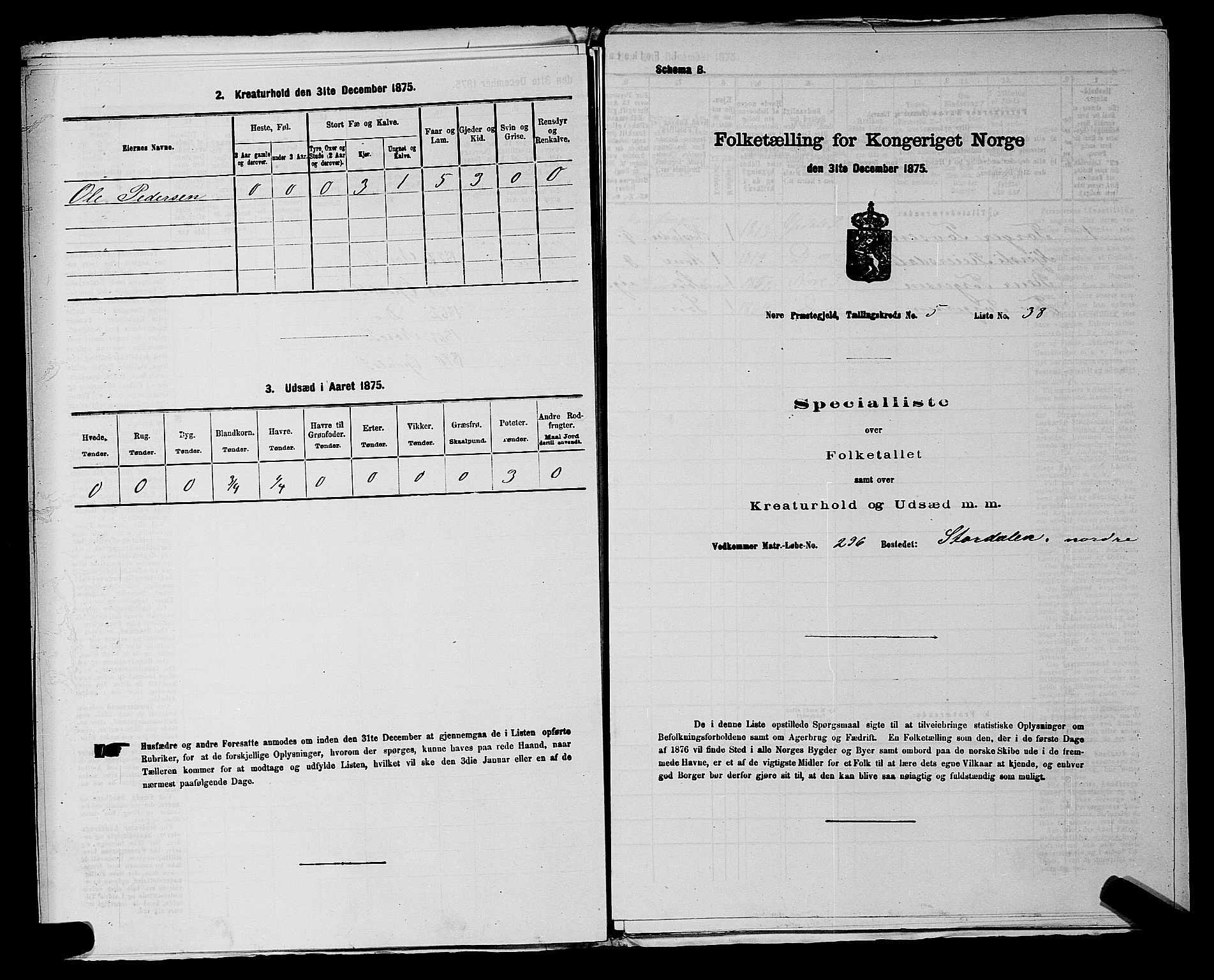 SAKO, 1875 census for 0633P Nore, 1875, p. 687