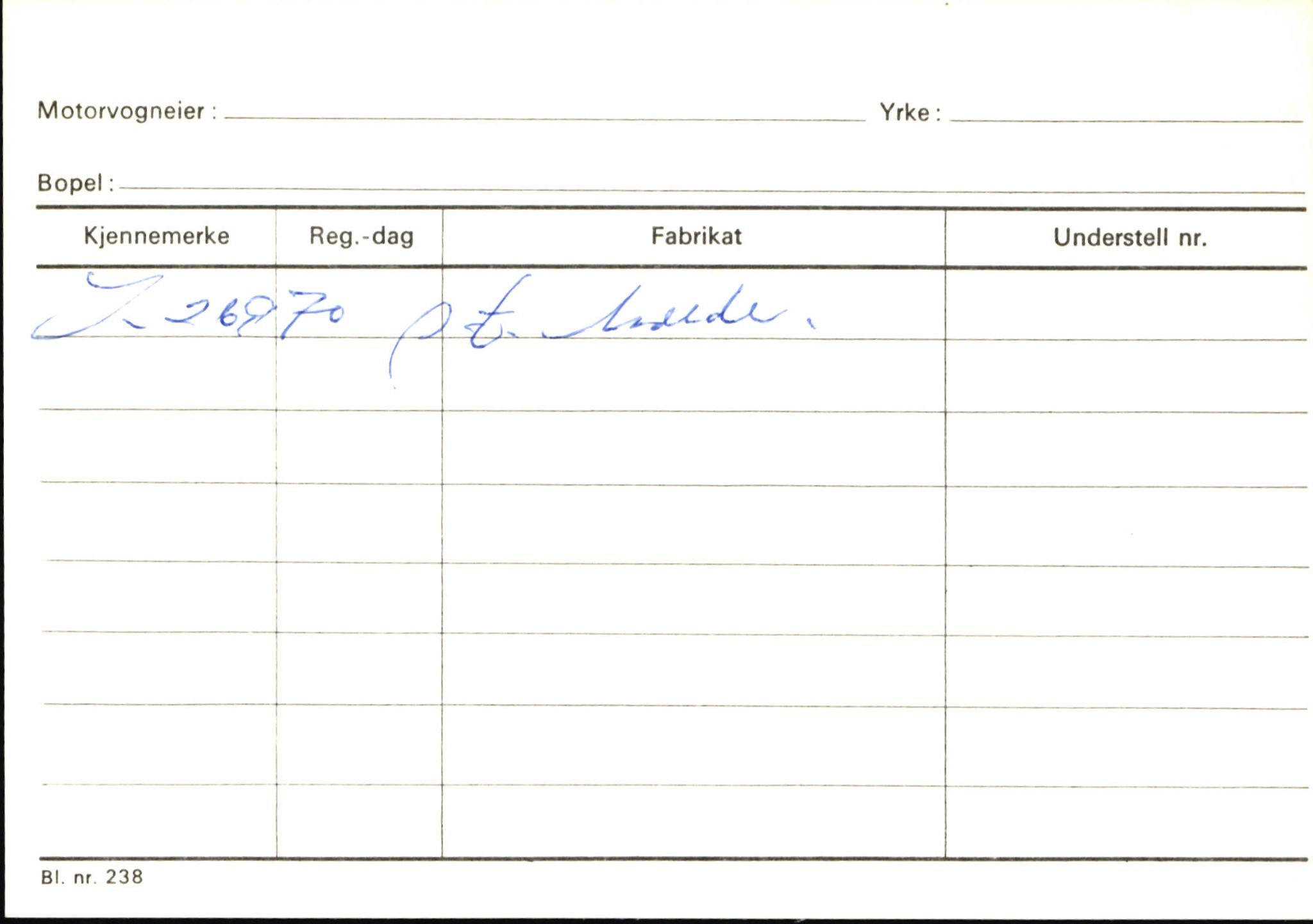 Statens vegvesen, Sogn og Fjordane vegkontor, SAB/A-5301/4/F/L0146: Registerkort Årdal R-Å samt diverse kort, 1945-1975, p. 855