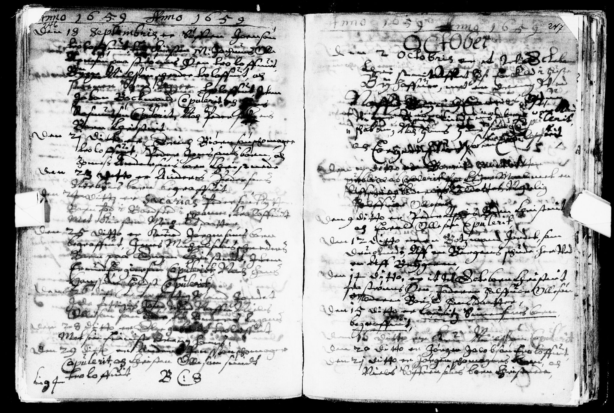 Bragernes kirkebøker, AV/SAKO-A-6/F/Fa/L0001: Parish register (official) no. I 1, 1634-1662, p. 246-247