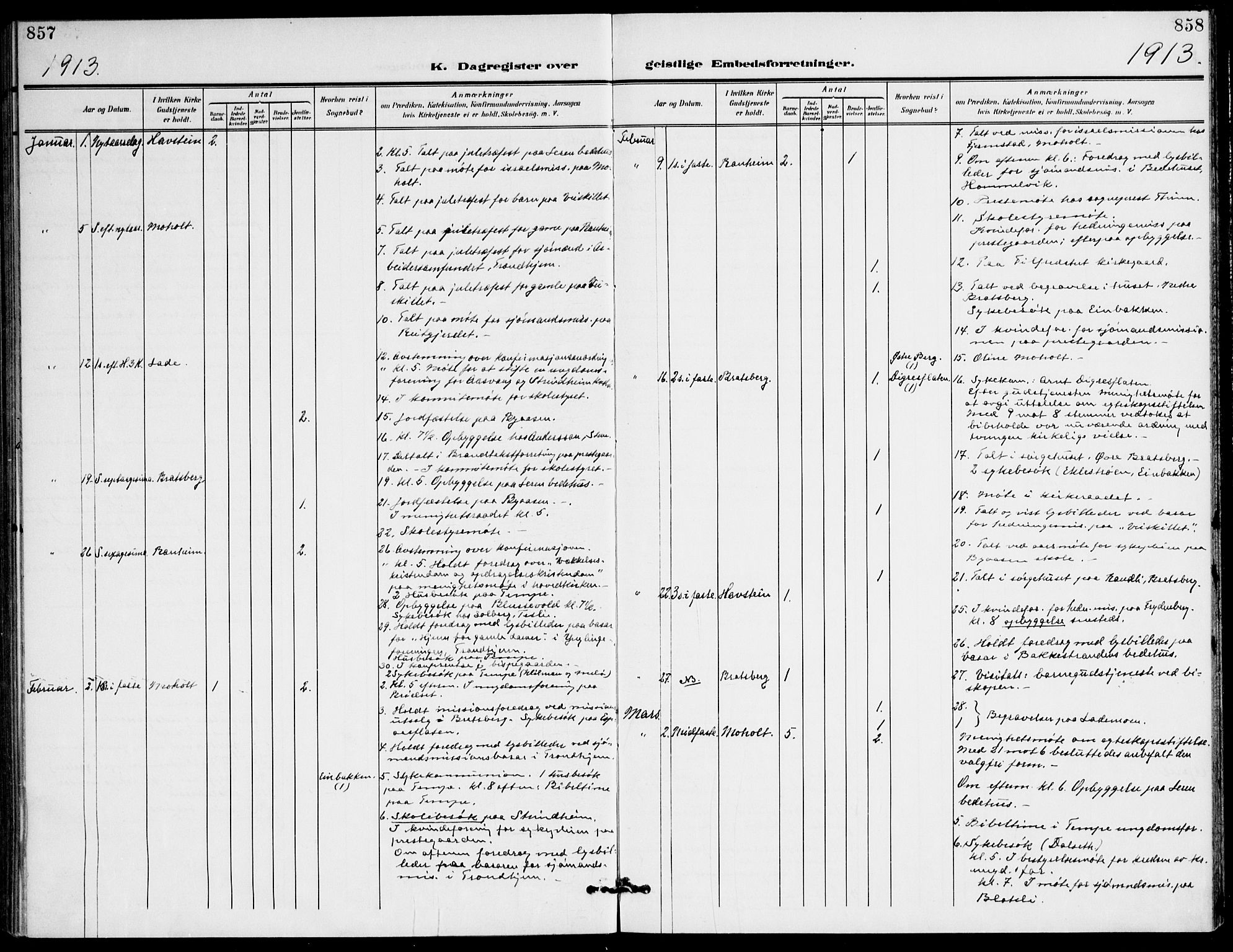 Ministerialprotokoller, klokkerbøker og fødselsregistre - Sør-Trøndelag, AV/SAT-A-1456/607/L0320: Parish register (official) no. 607A04, 1907-1915, p. 857-858