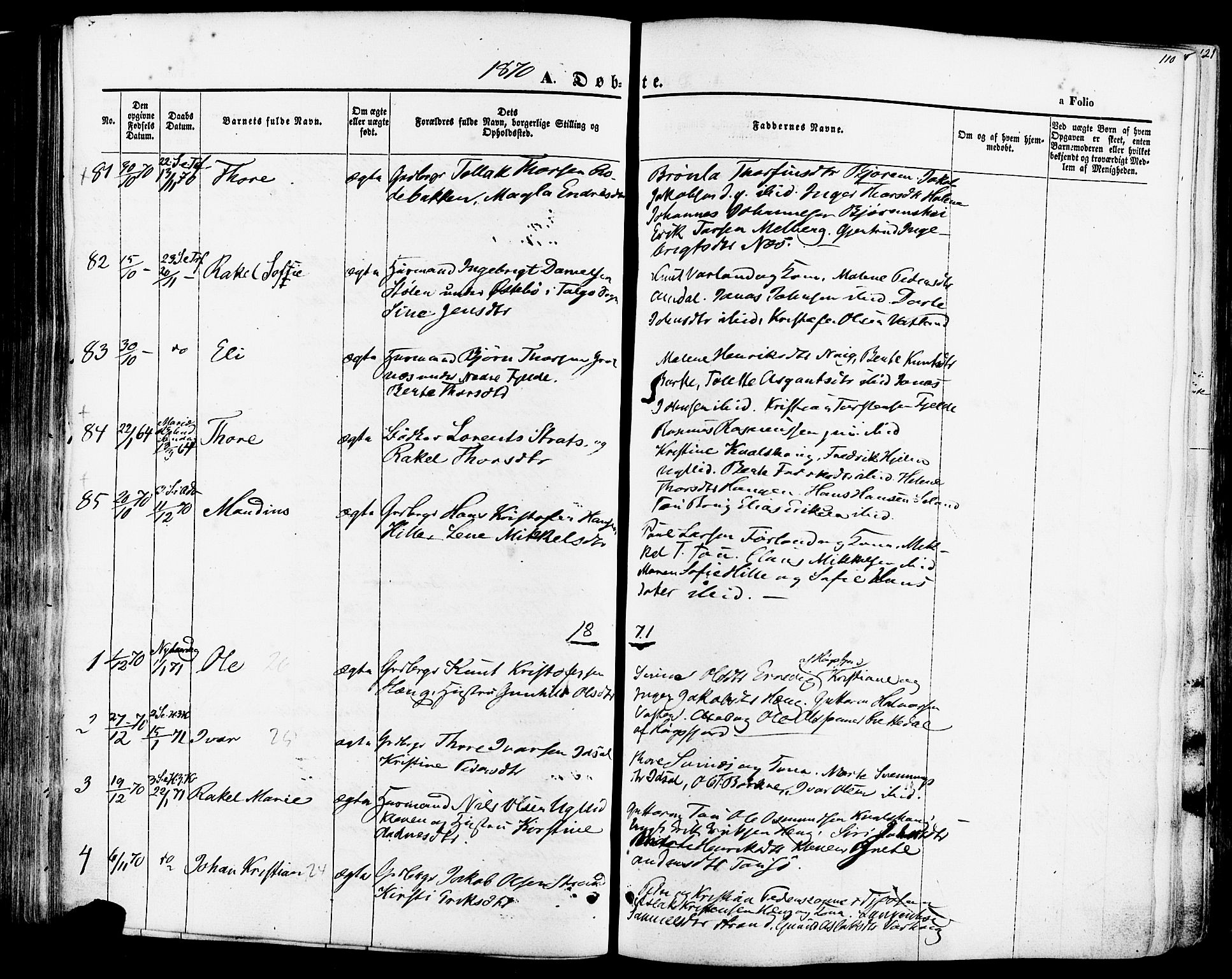 Strand sokneprestkontor, SAST/A-101828/H/Ha/Haa/L0007: Parish register (official) no. A 7, 1855-1881, p. 110