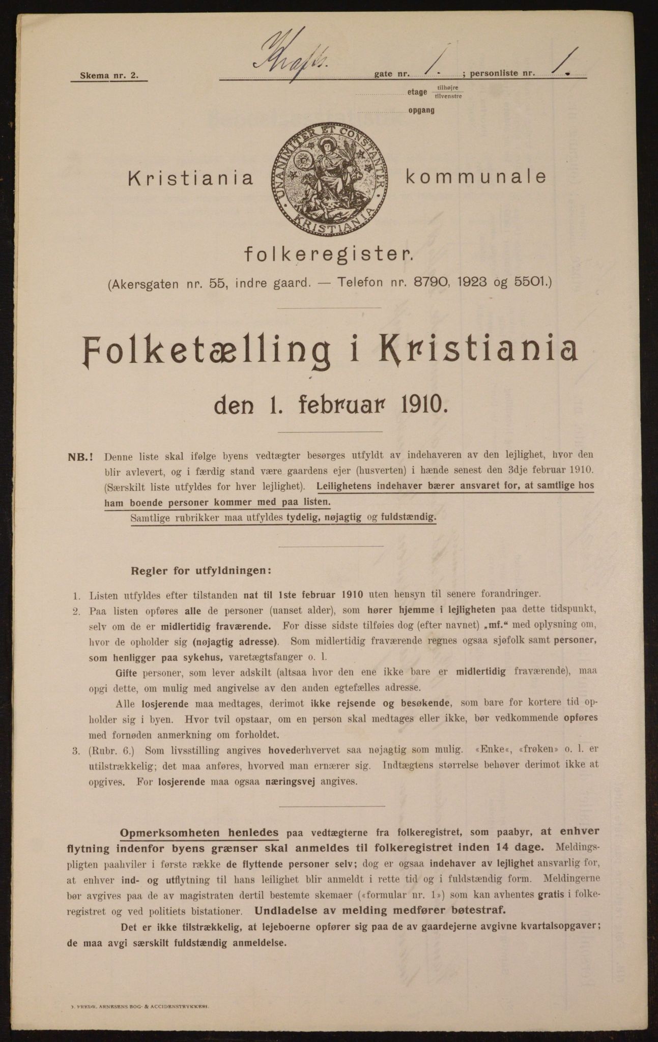 OBA, Municipal Census 1910 for Kristiania, 1910, p. 52346