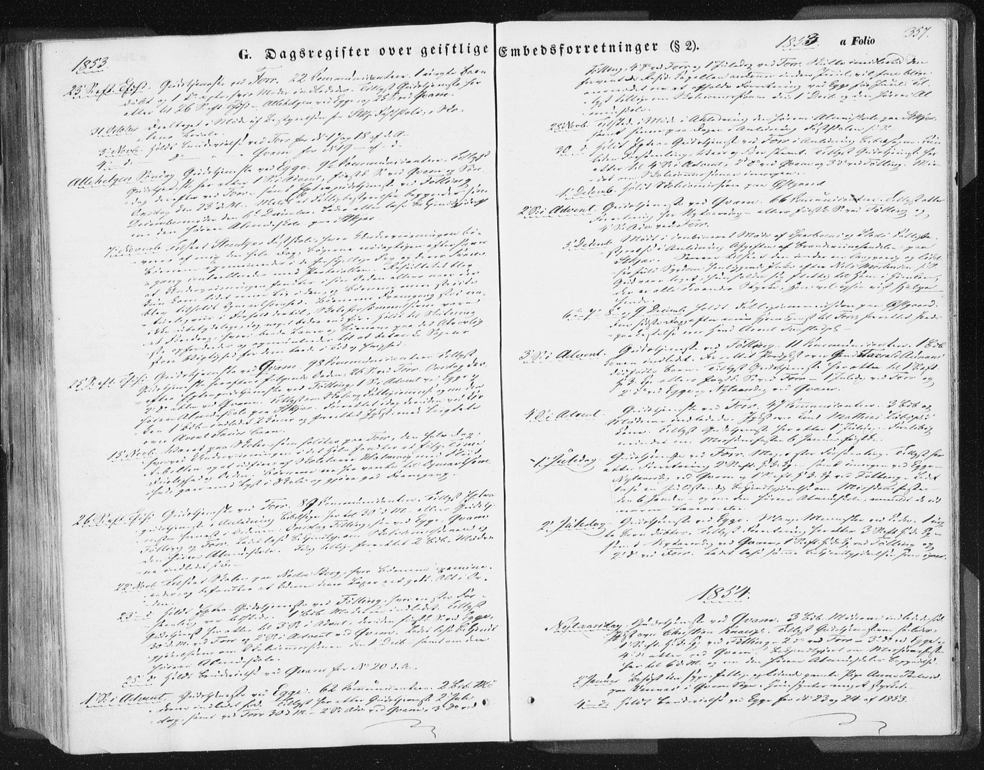 Ministerialprotokoller, klokkerbøker og fødselsregistre - Nord-Trøndelag, SAT/A-1458/746/L0446: Parish register (official) no. 746A05, 1846-1859, p. 357