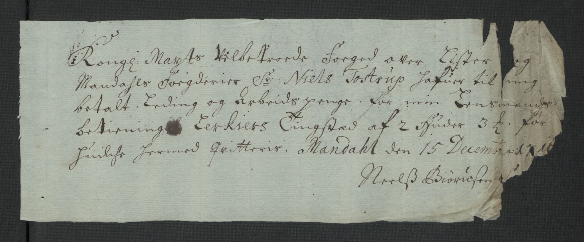 Rentekammeret inntil 1814, Reviderte regnskaper, Fogderegnskap, AV/RA-EA-4092/R43/L2560: Fogderegnskap Lista og Mandal, 1716, p. 207