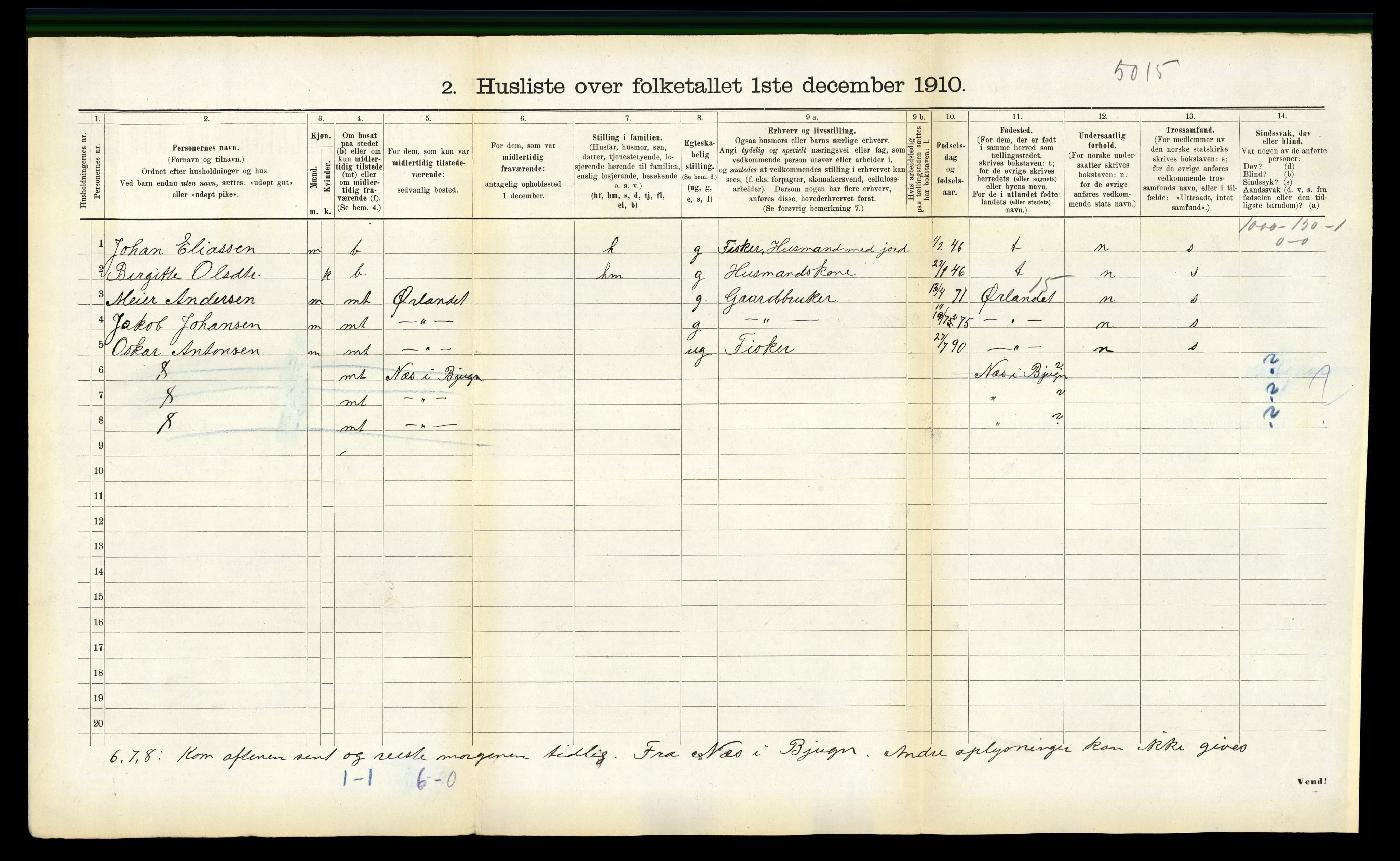 RA, 1910 census for Stjørna, 1910, p. 152