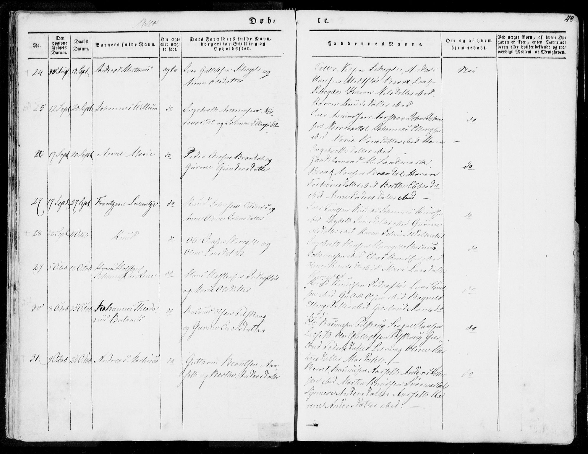 Ministerialprotokoller, klokkerbøker og fødselsregistre - Møre og Romsdal, AV/SAT-A-1454/509/L0104: Parish register (official) no. 509A02, 1833-1847, p. 48