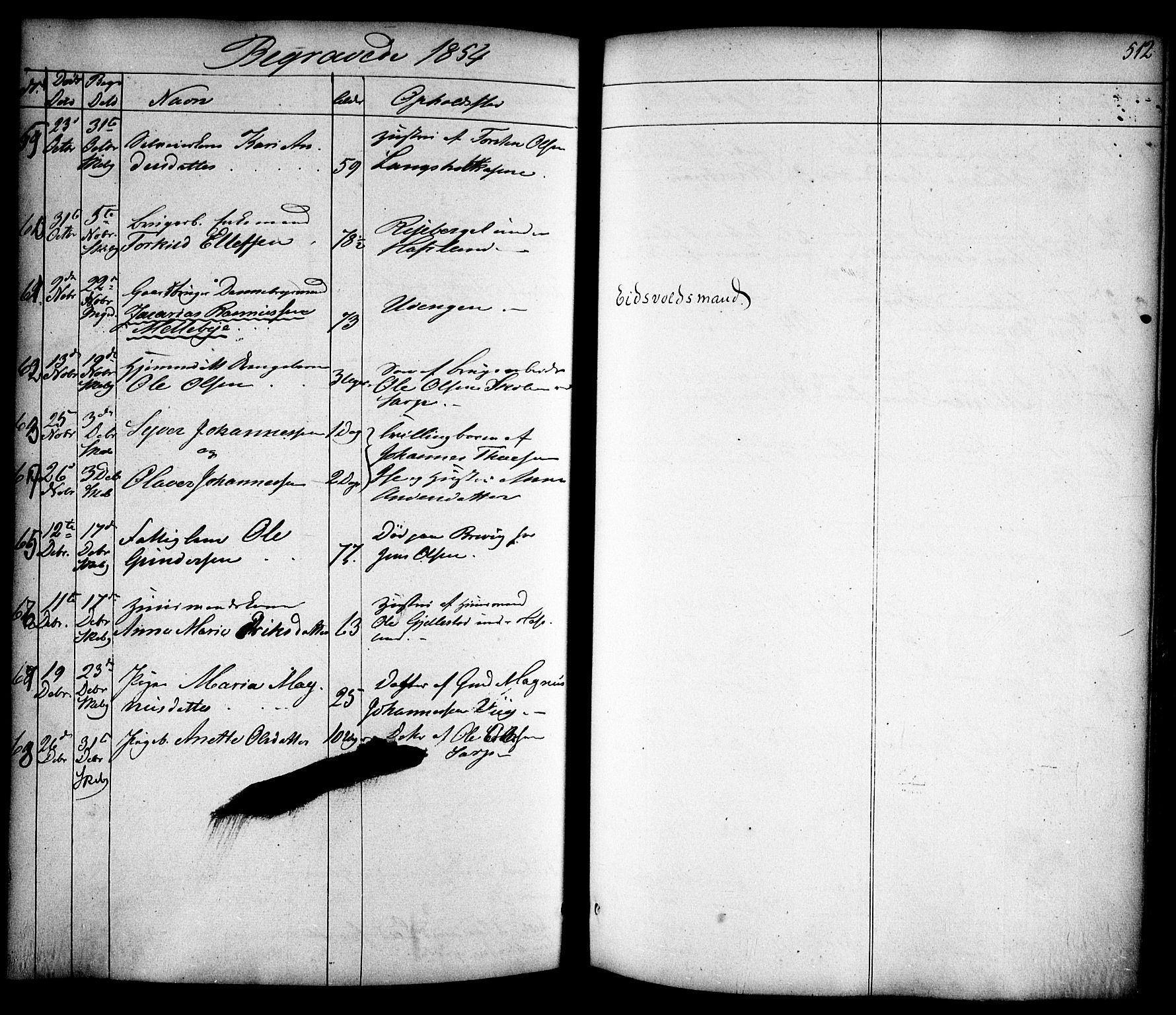 Skjeberg prestekontor Kirkebøker, AV/SAO-A-10923/F/Fa/L0006: Parish register (official) no. I 6, 1846-1858, p. 512