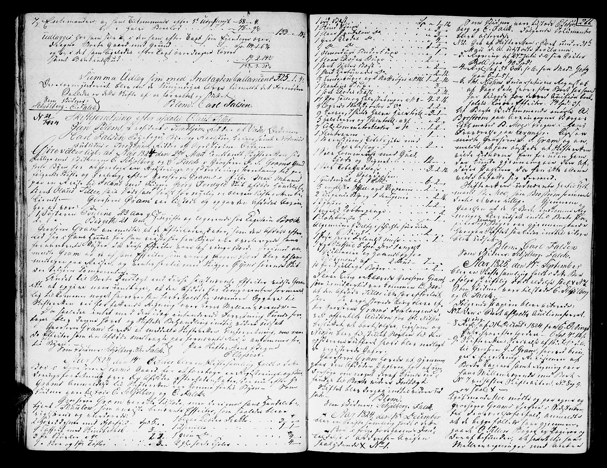 Trondheim byfogd, AV/SAT-A-0003/1/3/3A/L0027: Skifteprotokoll - gml.nr.22. (m/ register) U, 1825-1829, p. 265b-266a