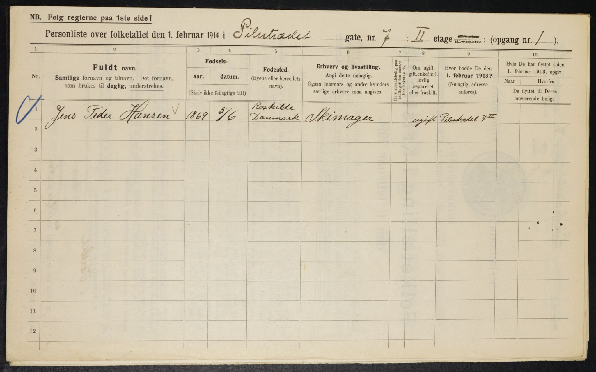 OBA, Municipal Census 1914 for Kristiania, 1914, p. 78883