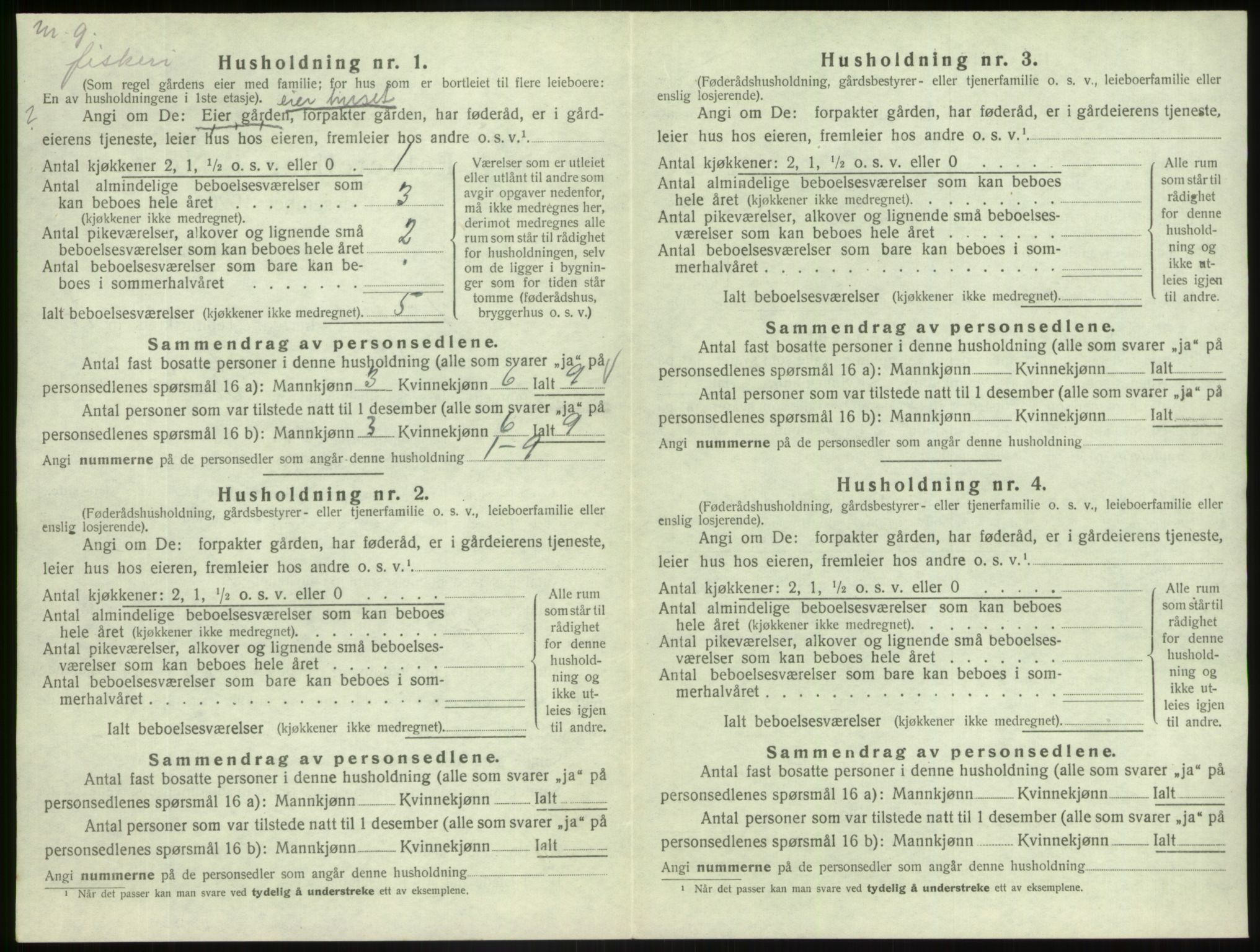 SAB, 1920 census for Askvoll, 1920, p. 1039