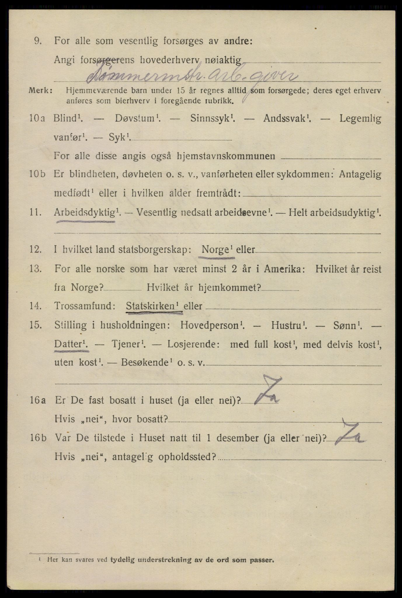 SAO, 1920 census for Drøbak, 1920, p. 4400