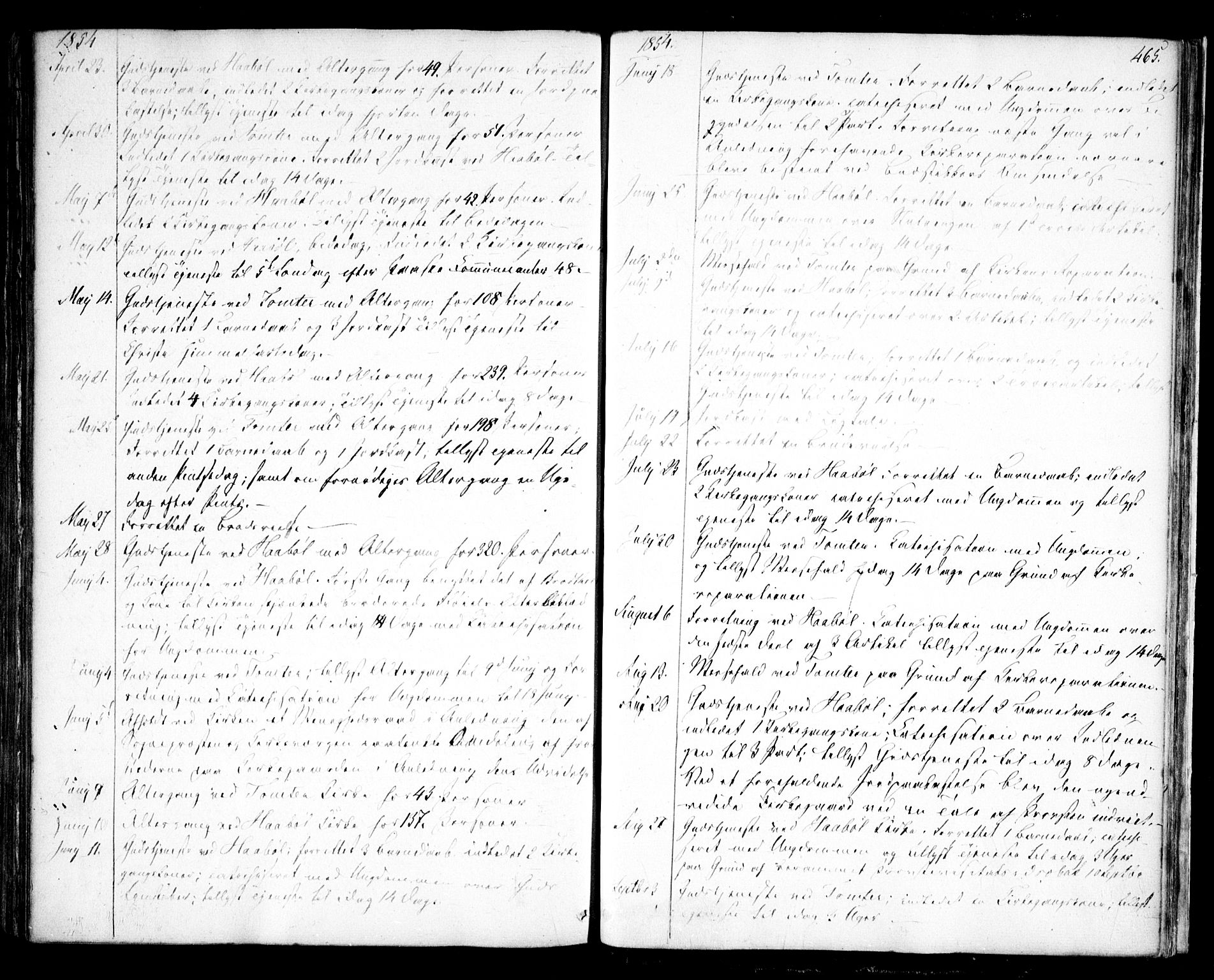 Hobøl prestekontor Kirkebøker, AV/SAO-A-2002/F/Fa/L0003: Parish register (official) no. I 3, 1842-1864, p. 465