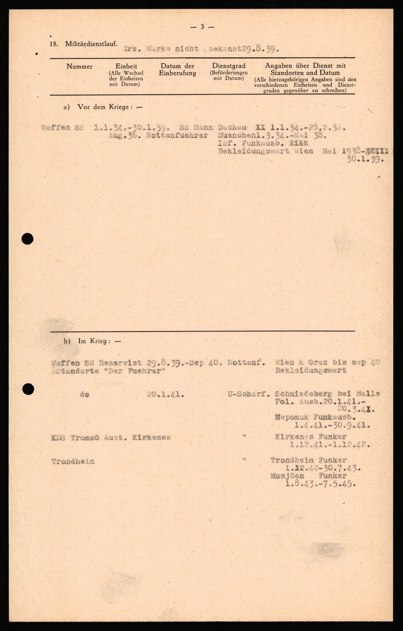 Forsvaret, Forsvarets overkommando II, AV/RA-RAFA-3915/D/Db/L0038: CI Questionaires. Tyske okkupasjonsstyrker i Norge. Østerrikere., 1945-1946, p. 297