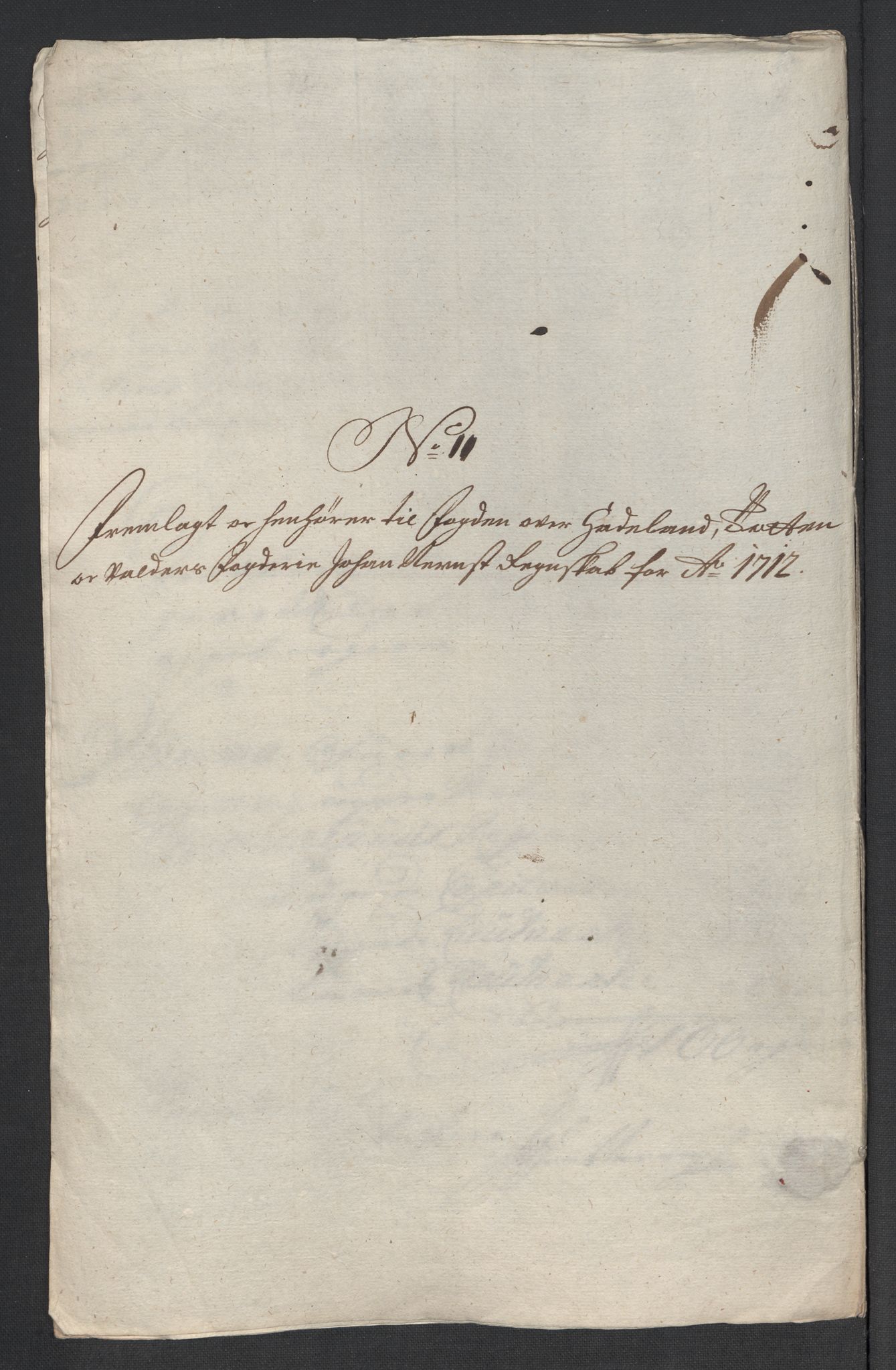 Rentekammeret inntil 1814, Reviderte regnskaper, Fogderegnskap, RA/EA-4092/R18/L1309: Fogderegnskap Hadeland, Toten og Valdres, 1712, p. 341
