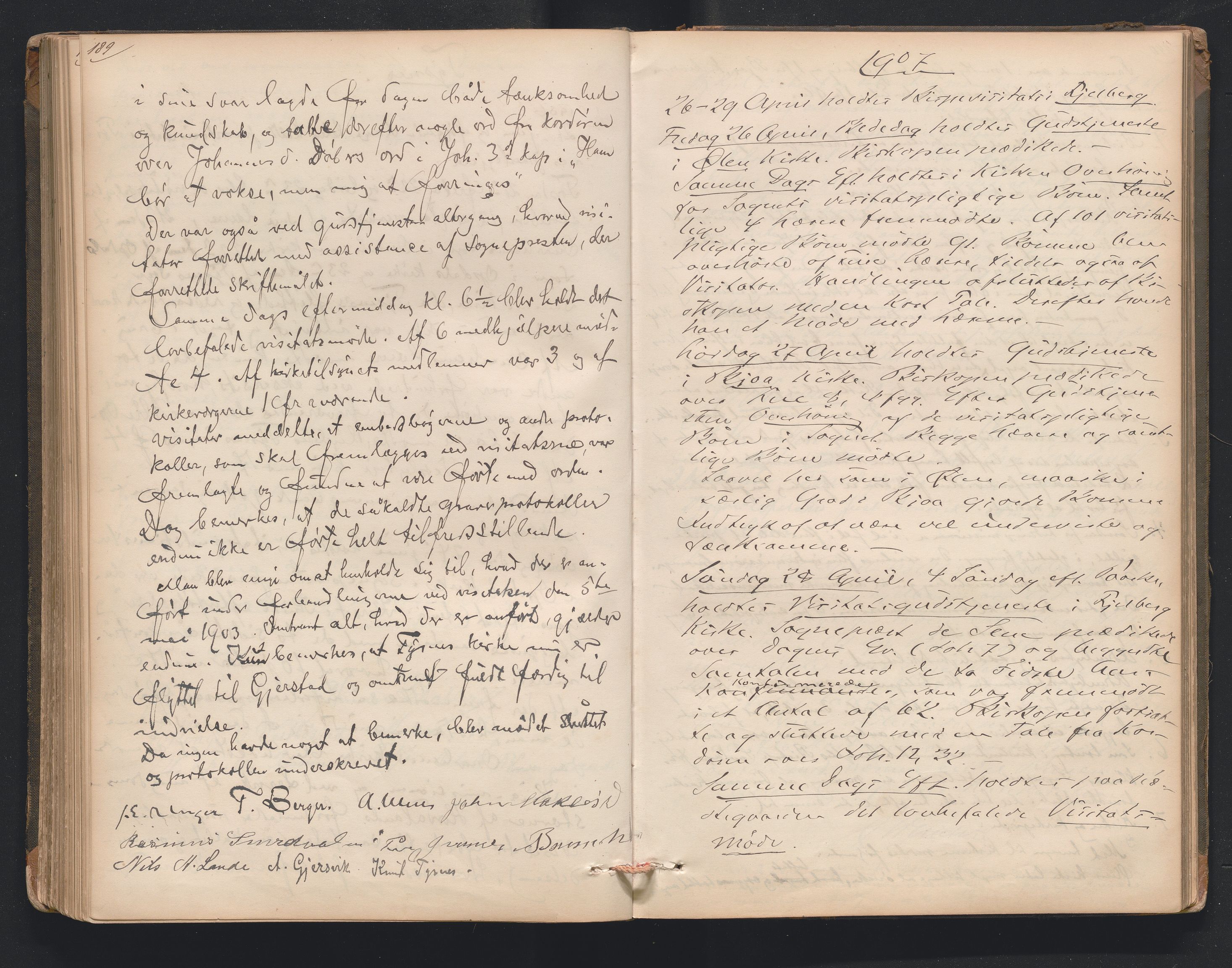 Nordre Sunnhordland prosti, AV/SAB-A-99912/F/L0001: Visitasprotokoll , 1860-1959, p. 189