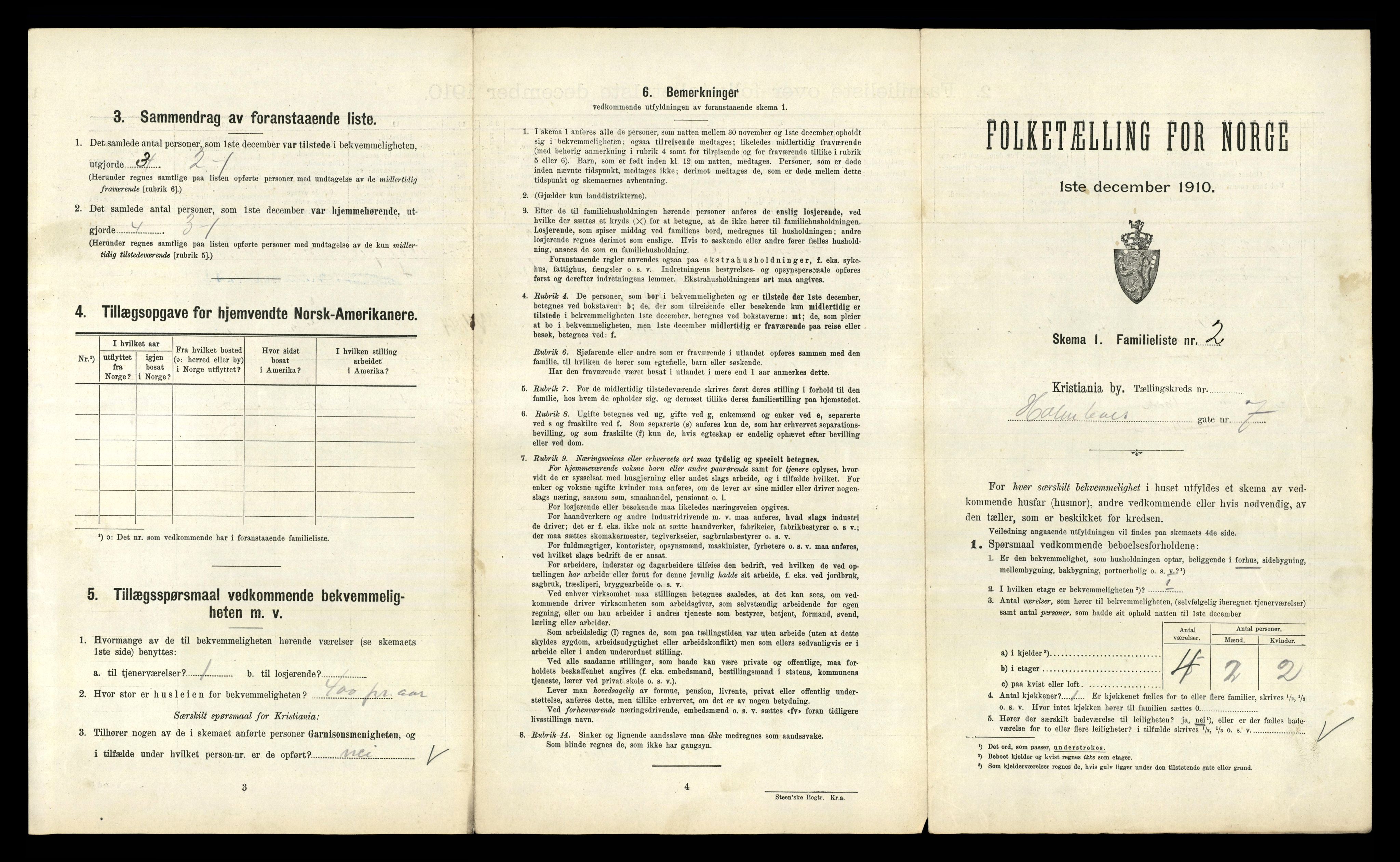 RA, 1910 census for Kristiania, 1910, p. 39975