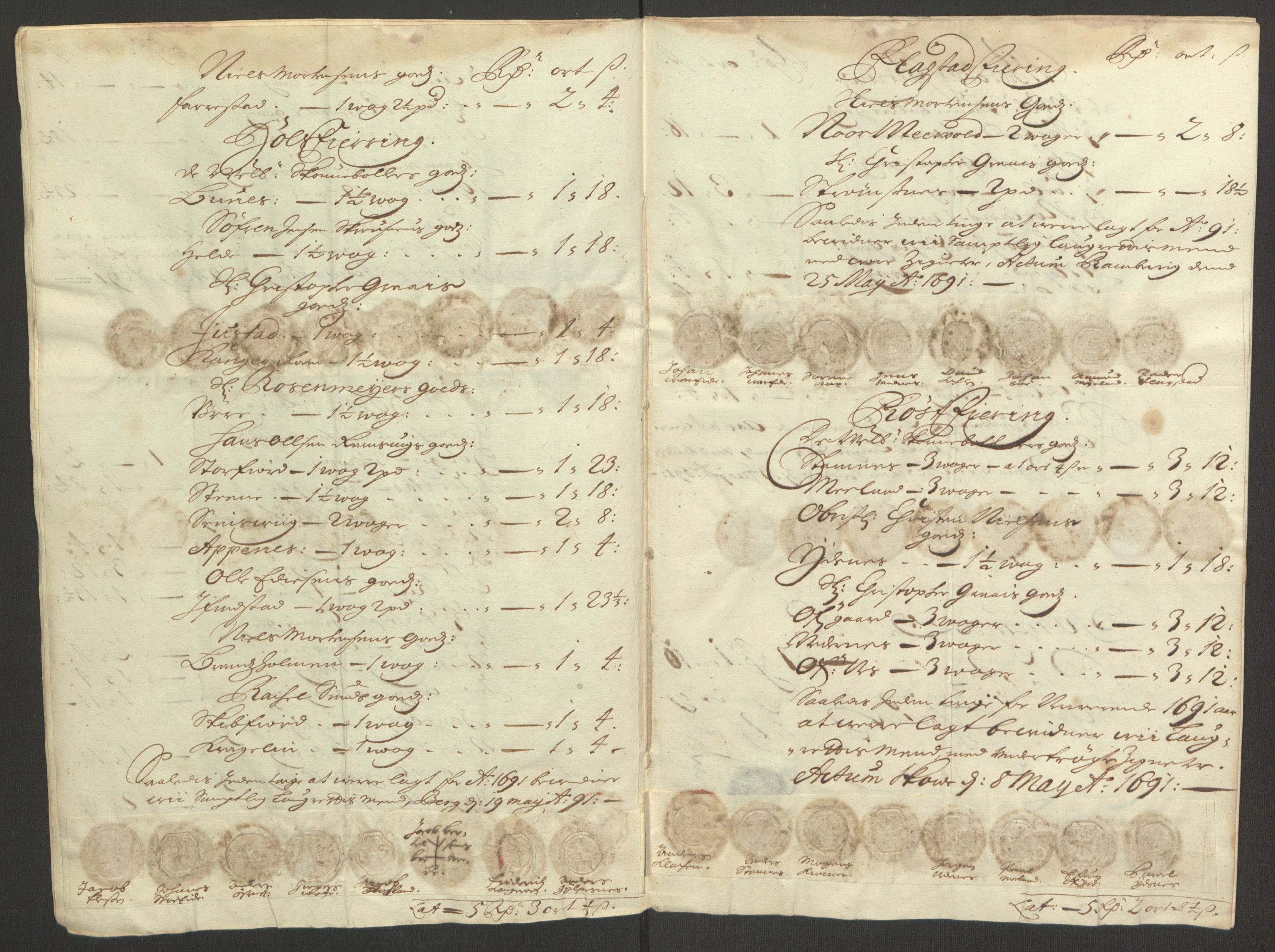 Rentekammeret inntil 1814, Reviderte regnskaper, Fogderegnskap, RA/EA-4092/R67/L4675: Fogderegnskap Vesterålen, Andenes og Lofoten, 1691-1693, p. 35