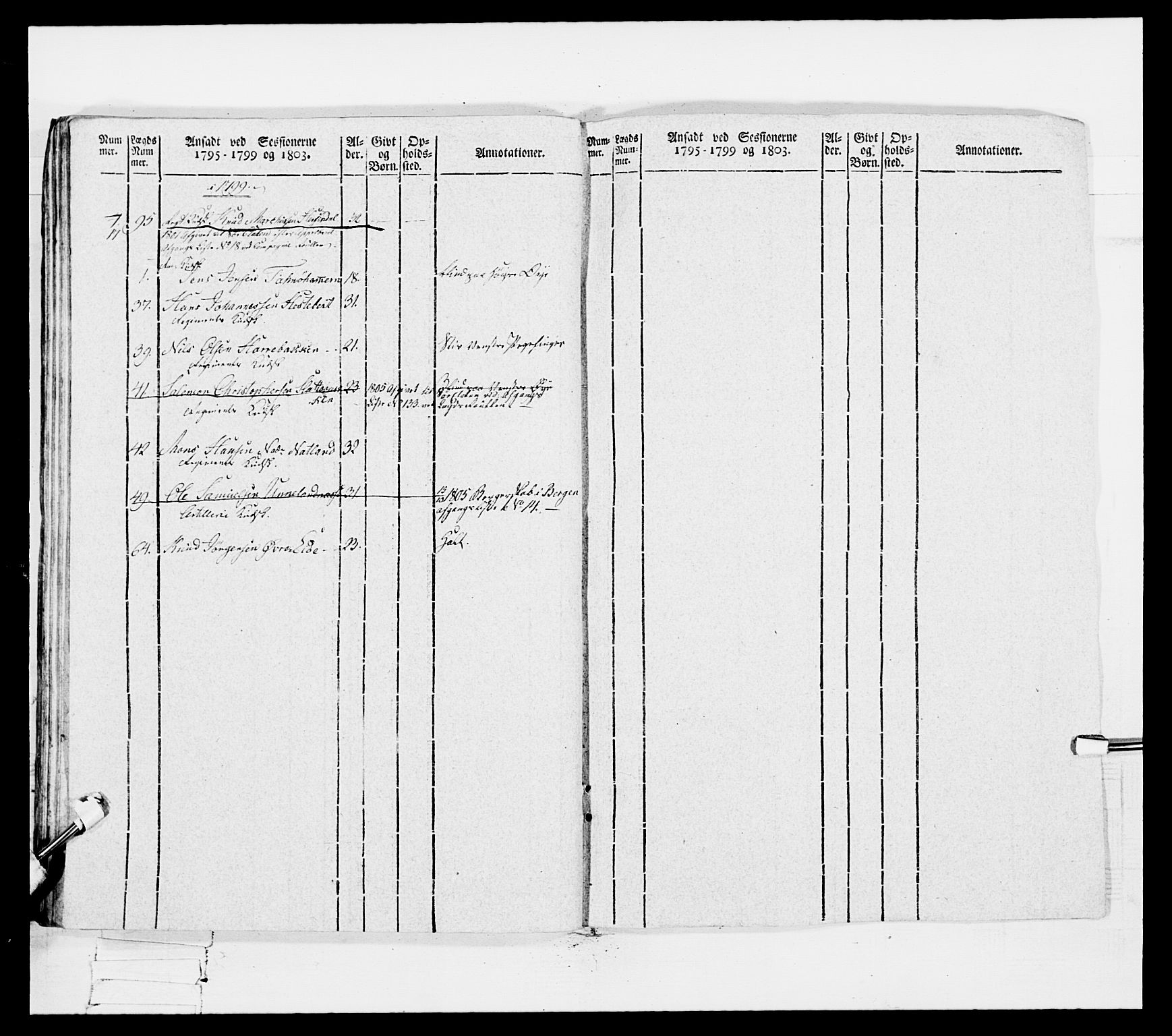 Generalitets- og kommissariatskollegiet, Det kongelige norske kommissariatskollegium, AV/RA-EA-5420/E/Eh/L0096: Bergenhusiske nasjonale infanteriregiment, 1791-1803, p. 472