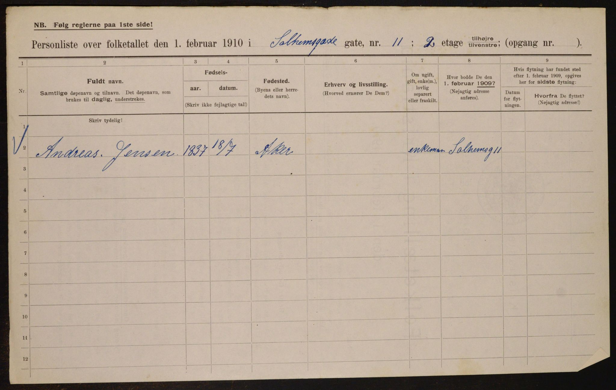 OBA, Municipal Census 1910 for Kristiania, 1910, p. 94929