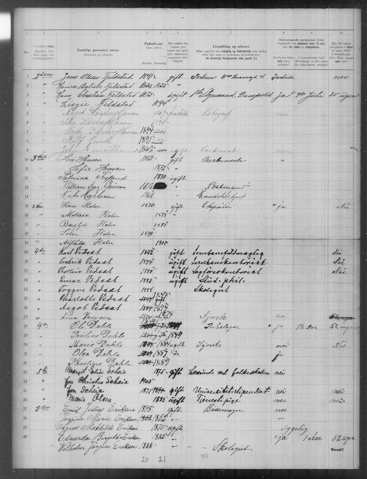 OBA, Municipal Census 1903 for Kristiania, 1903, p. 24257