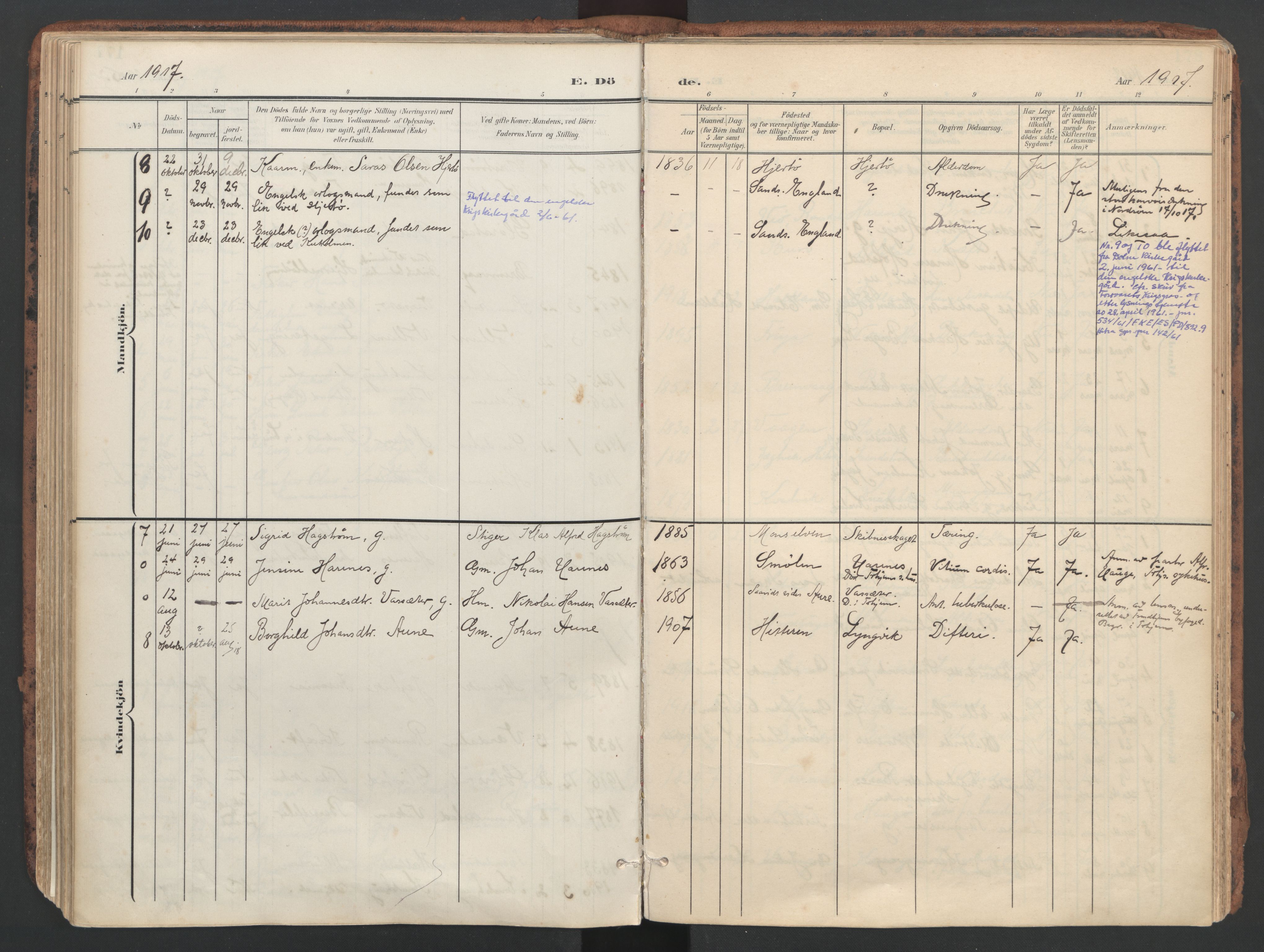 Ministerialprotokoller, klokkerbøker og fødselsregistre - Sør-Trøndelag, SAT/A-1456/634/L0537: Parish register (official) no. 634A13, 1896-1922