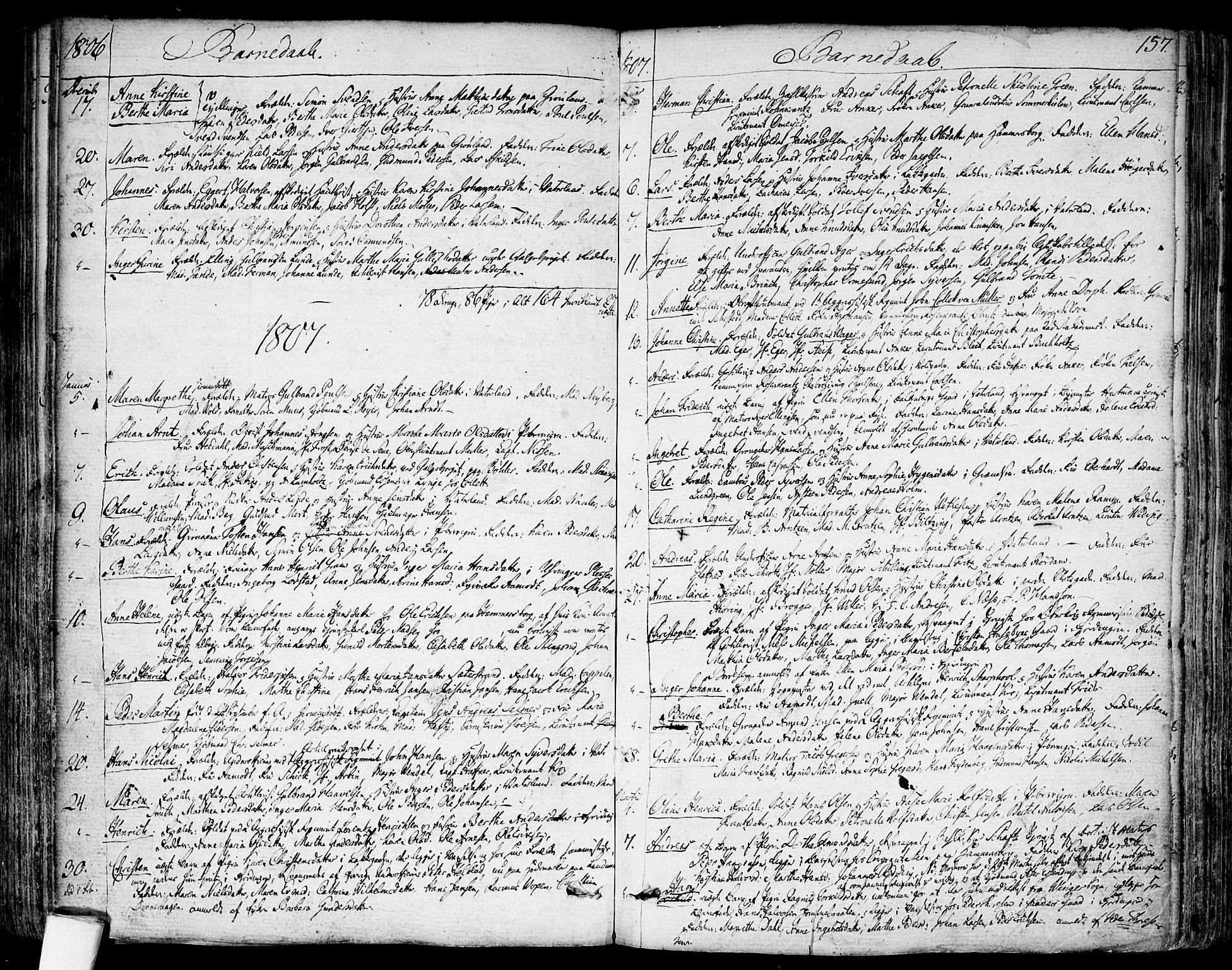 Garnisonsmenigheten Kirkebøker, AV/SAO-A-10846/F/Fa/L0003: Parish register (official) no. 3, 1777-1809, p. 157