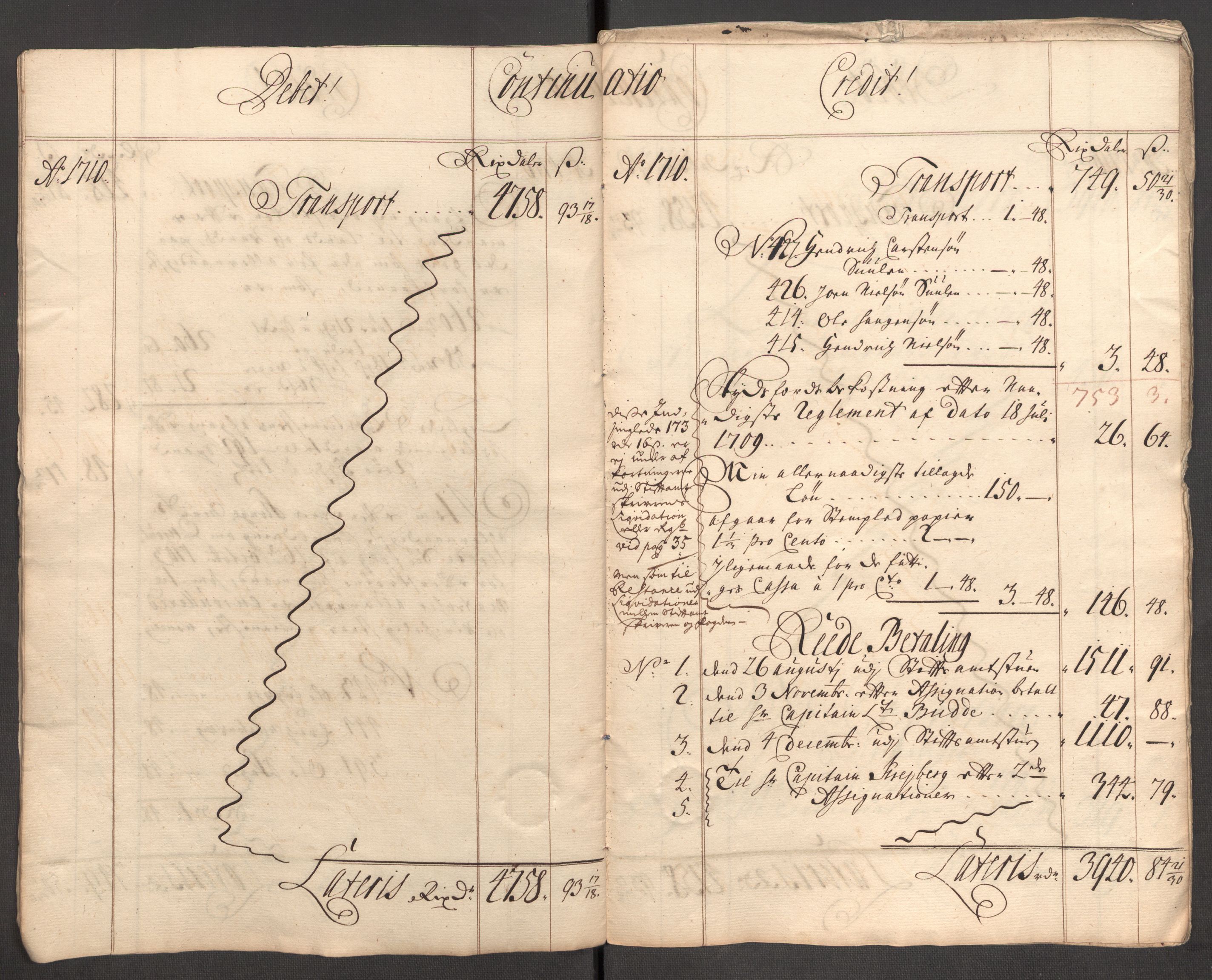 Rentekammeret inntil 1814, Reviderte regnskaper, Fogderegnskap, AV/RA-EA-4092/R57/L3859: Fogderegnskap Fosen, 1710, p. 10