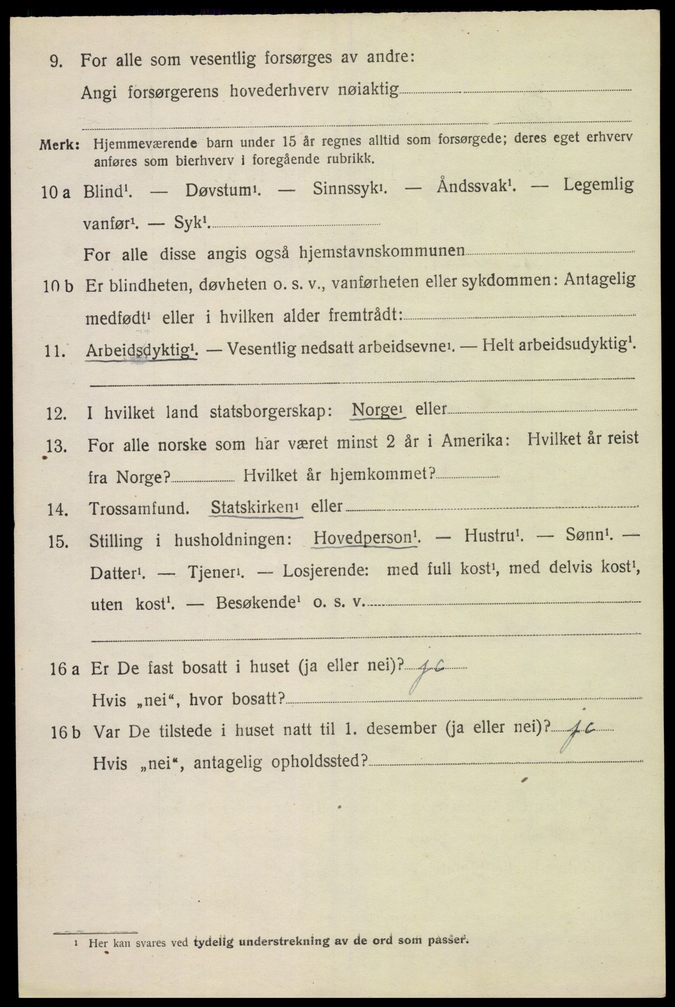 SAH, 1920 census for Romedal, 1920, p. 3152