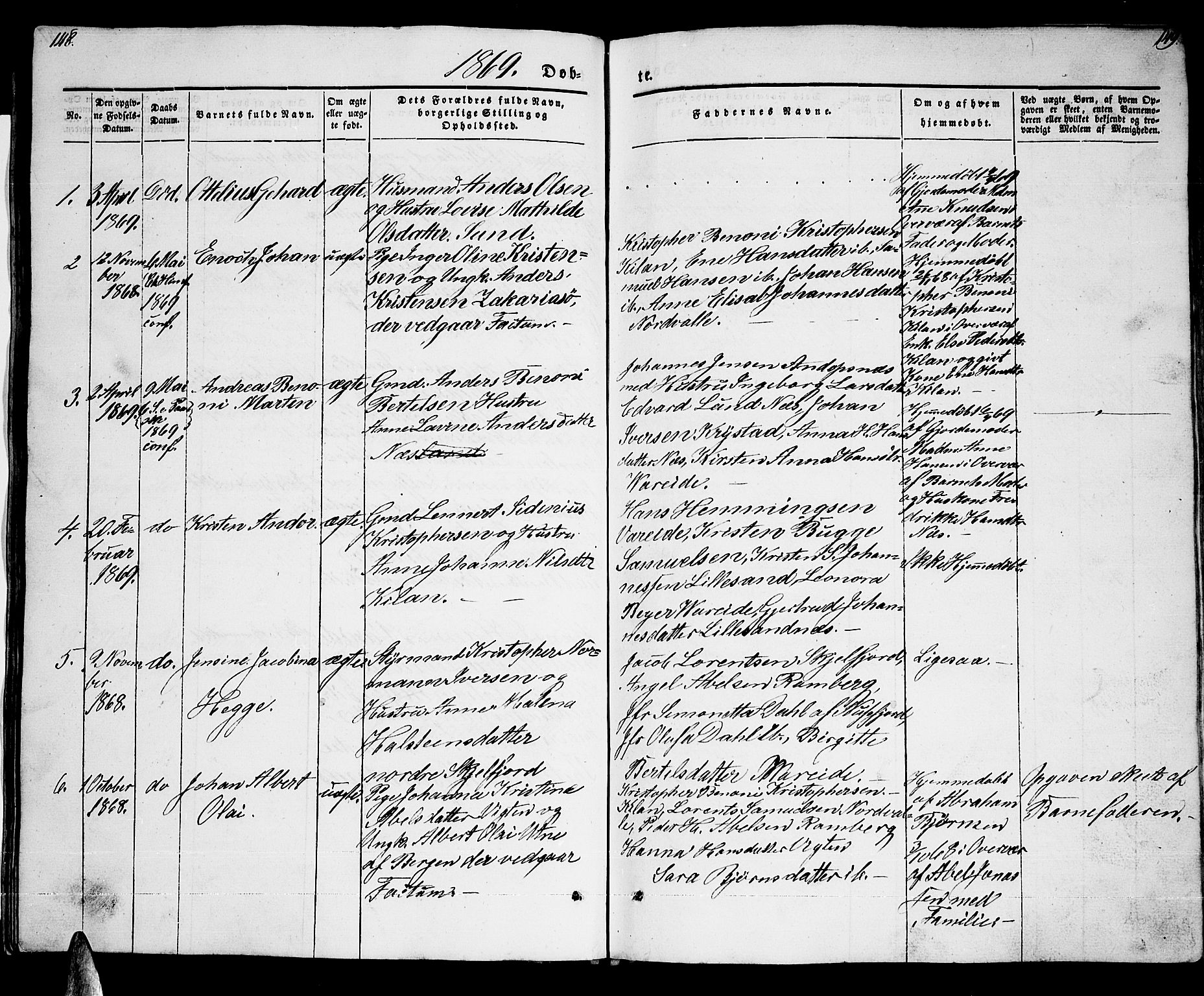 Ministerialprotokoller, klokkerbøker og fødselsregistre - Nordland, AV/SAT-A-1459/885/L1212: Parish register (copy) no. 885C01, 1847-1873, p. 148-149