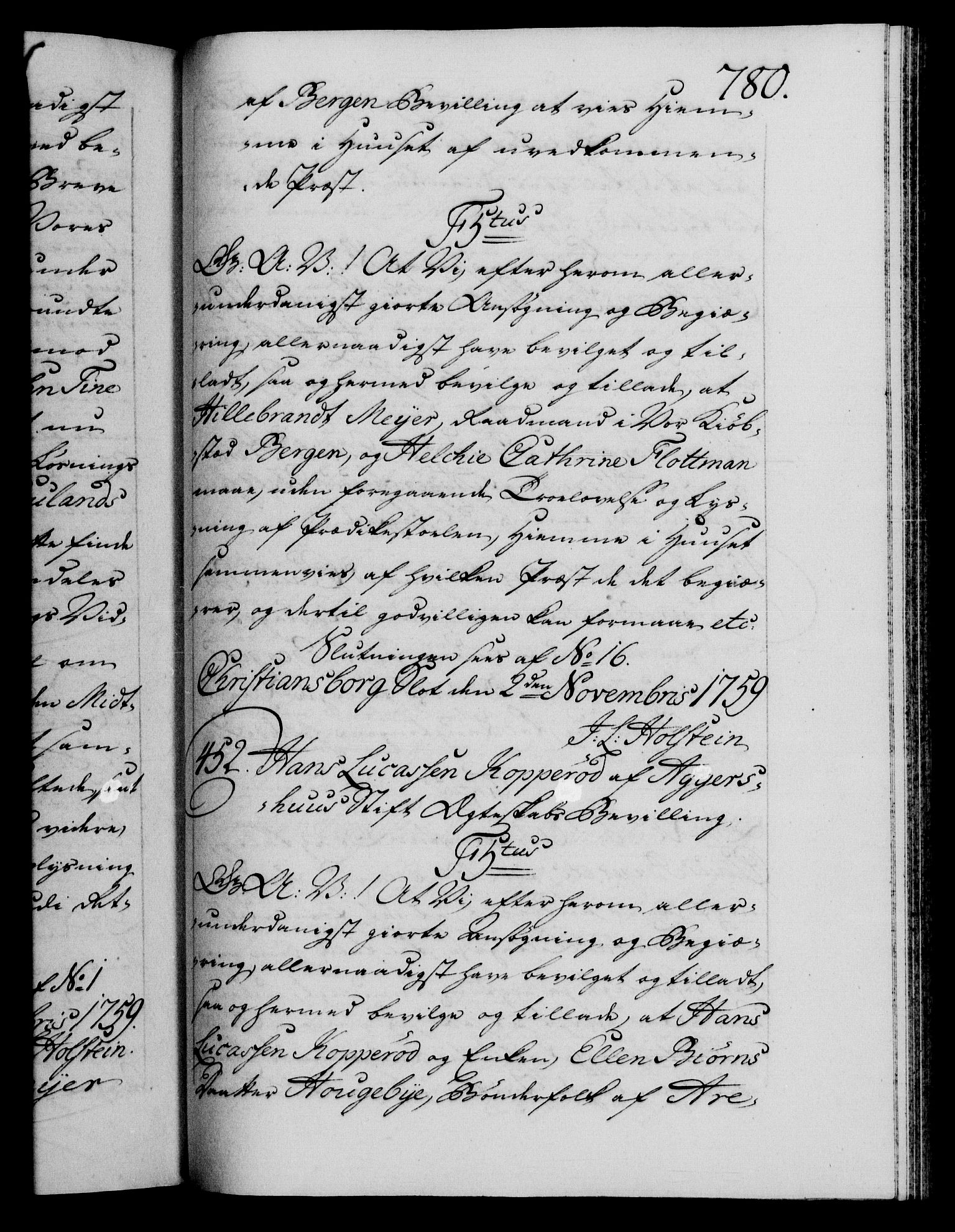 Danske Kanselli 1572-1799, RA/EA-3023/F/Fc/Fca/Fcaa/L0040: Norske registre, 1757-1759, p. 780a