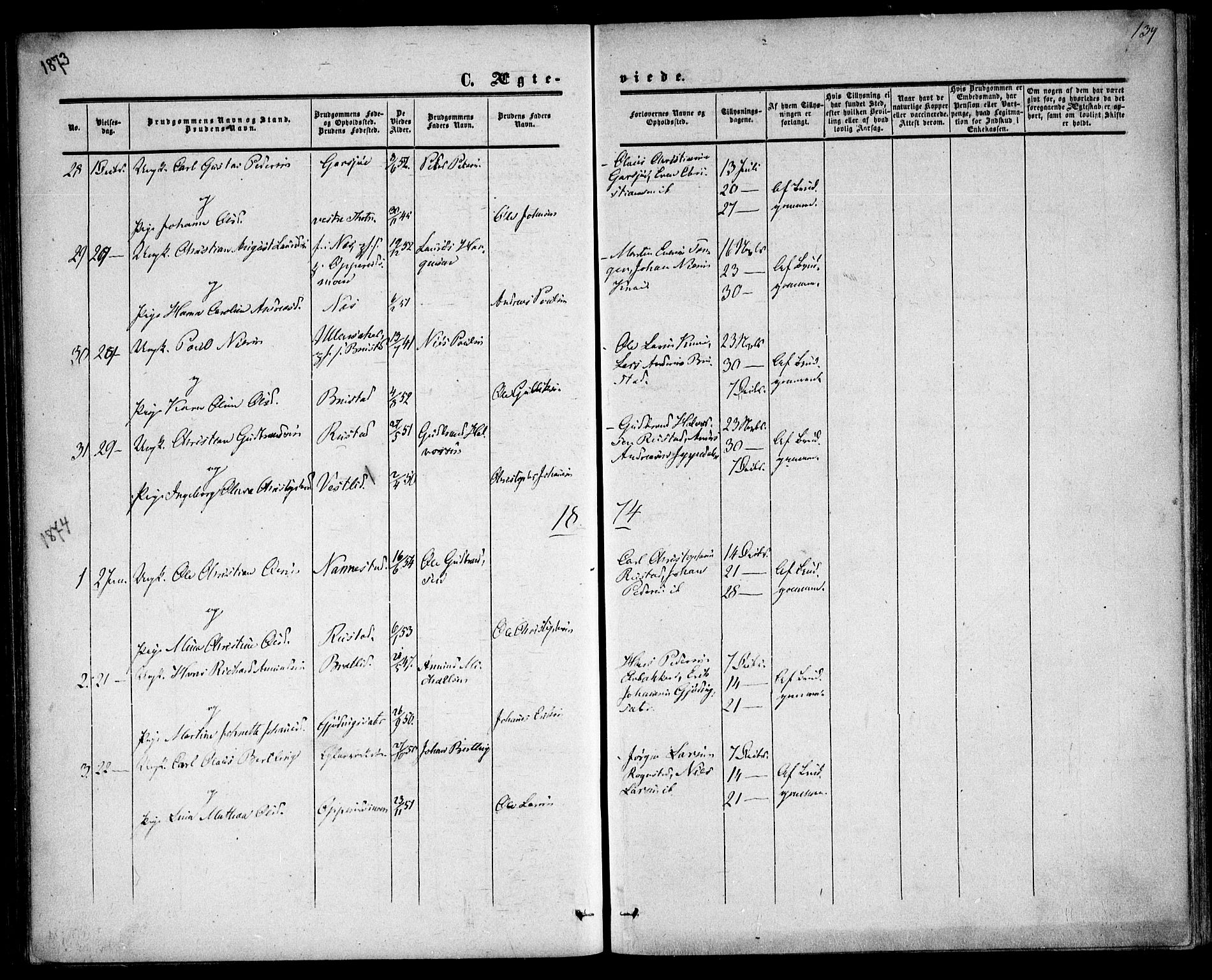 Hurdal prestekontor Kirkebøker, AV/SAO-A-10889/F/Fa/L0006: Parish register (official) no. I 6, 1860-1877, p. 139