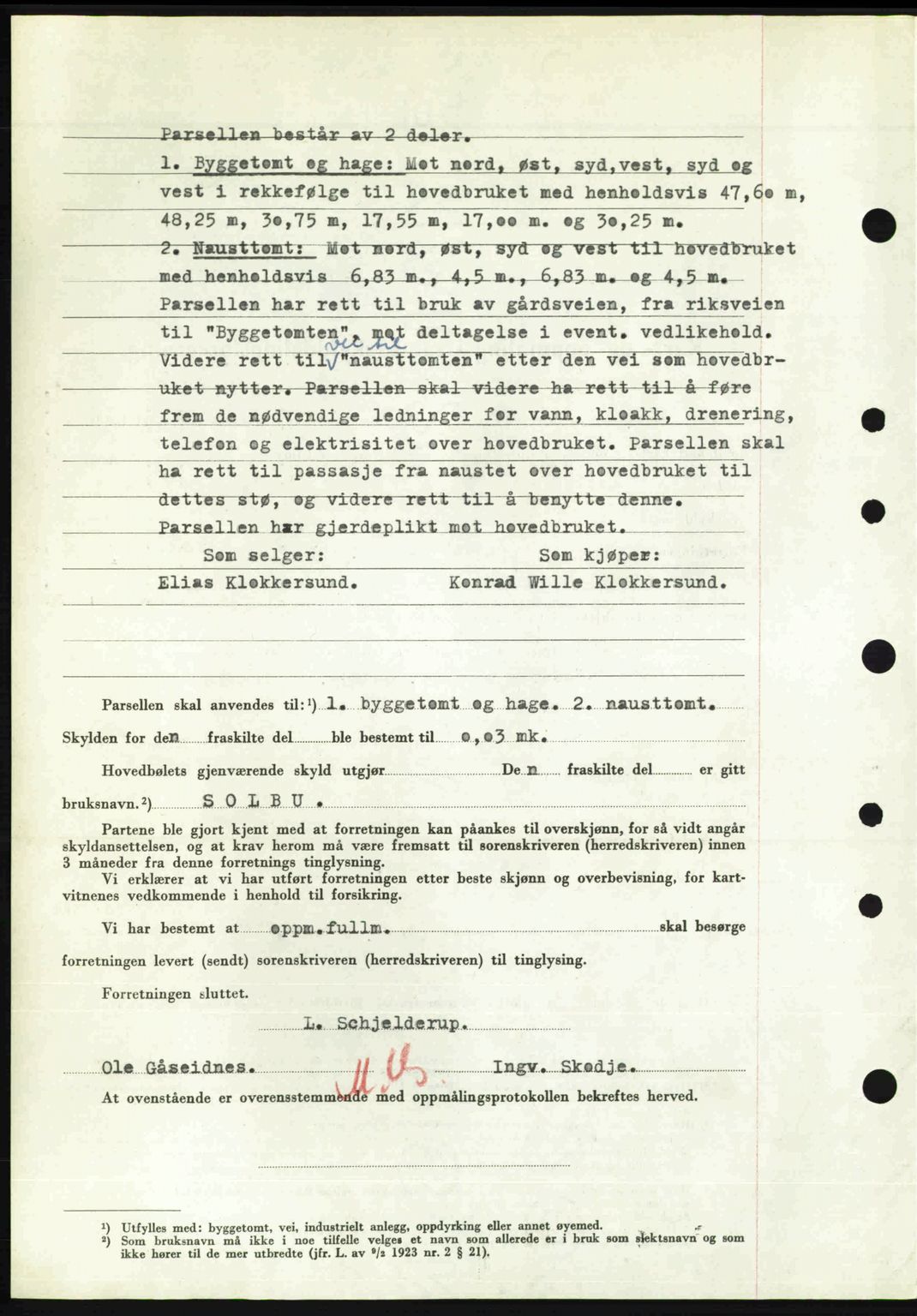 Nordre Sunnmøre sorenskriveri, AV/SAT-A-0006/1/2/2C/2Ca: Mortgage book no. A34, 1950-1950, Diary no: : 1264/1950