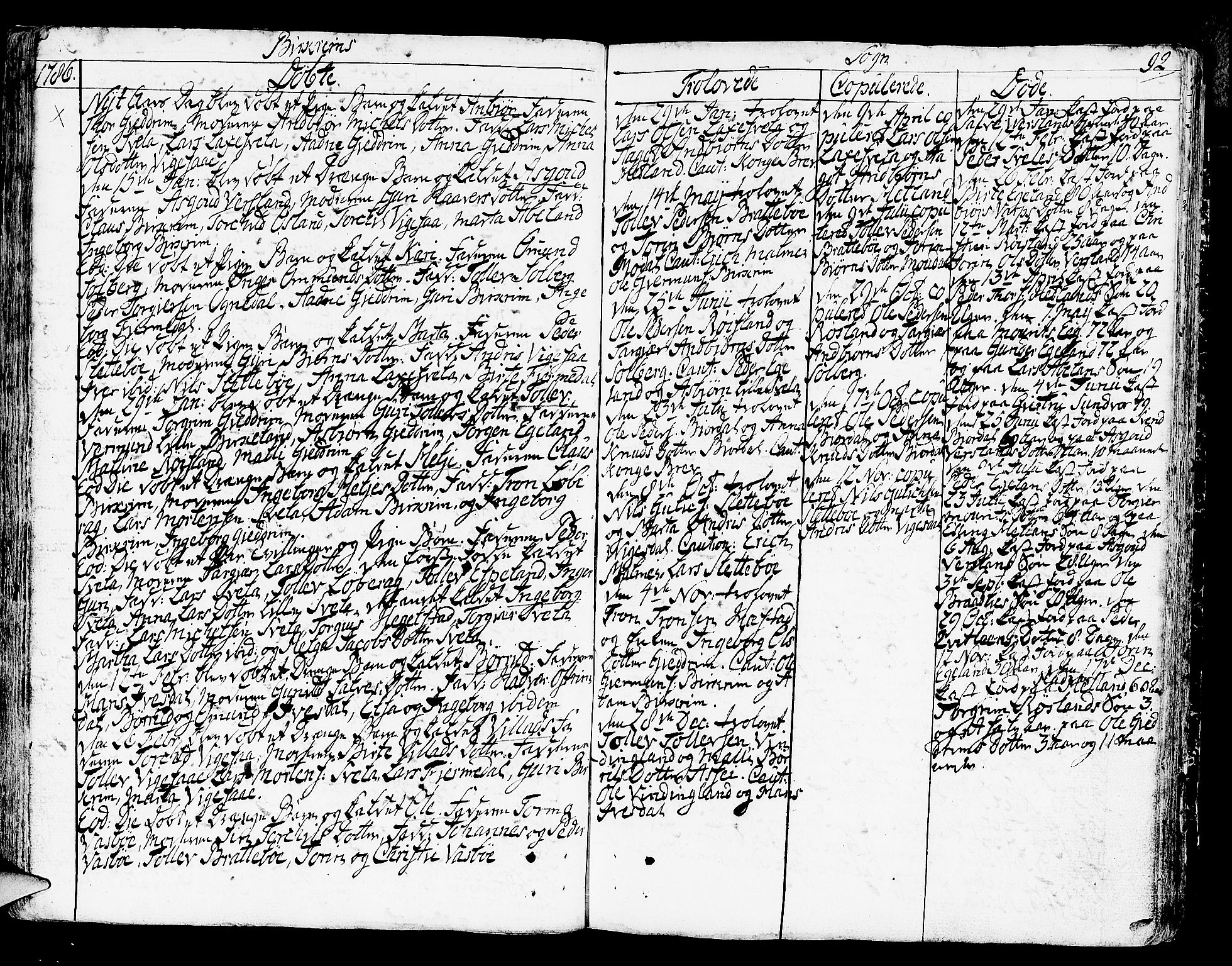 Helleland sokneprestkontor, AV/SAST-A-101810: Parish register (official) no. A 2 /2, 1762-1791, p. 92