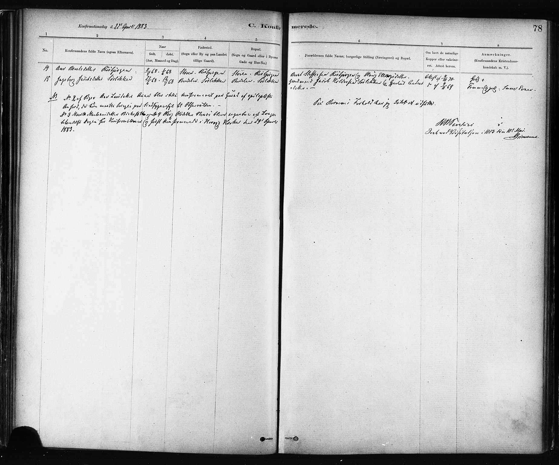Ministerialprotokoller, klokkerbøker og fødselsregistre - Sør-Trøndelag, SAT/A-1456/687/L1002: Parish register (official) no. 687A08, 1878-1890, p. 78