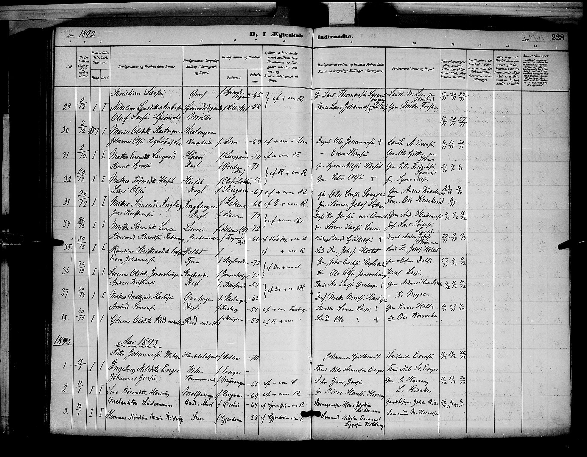 Ringsaker prestekontor, AV/SAH-PREST-014/L/La/L0012: Parish register (copy) no. 12, 1891-1902, p. 228