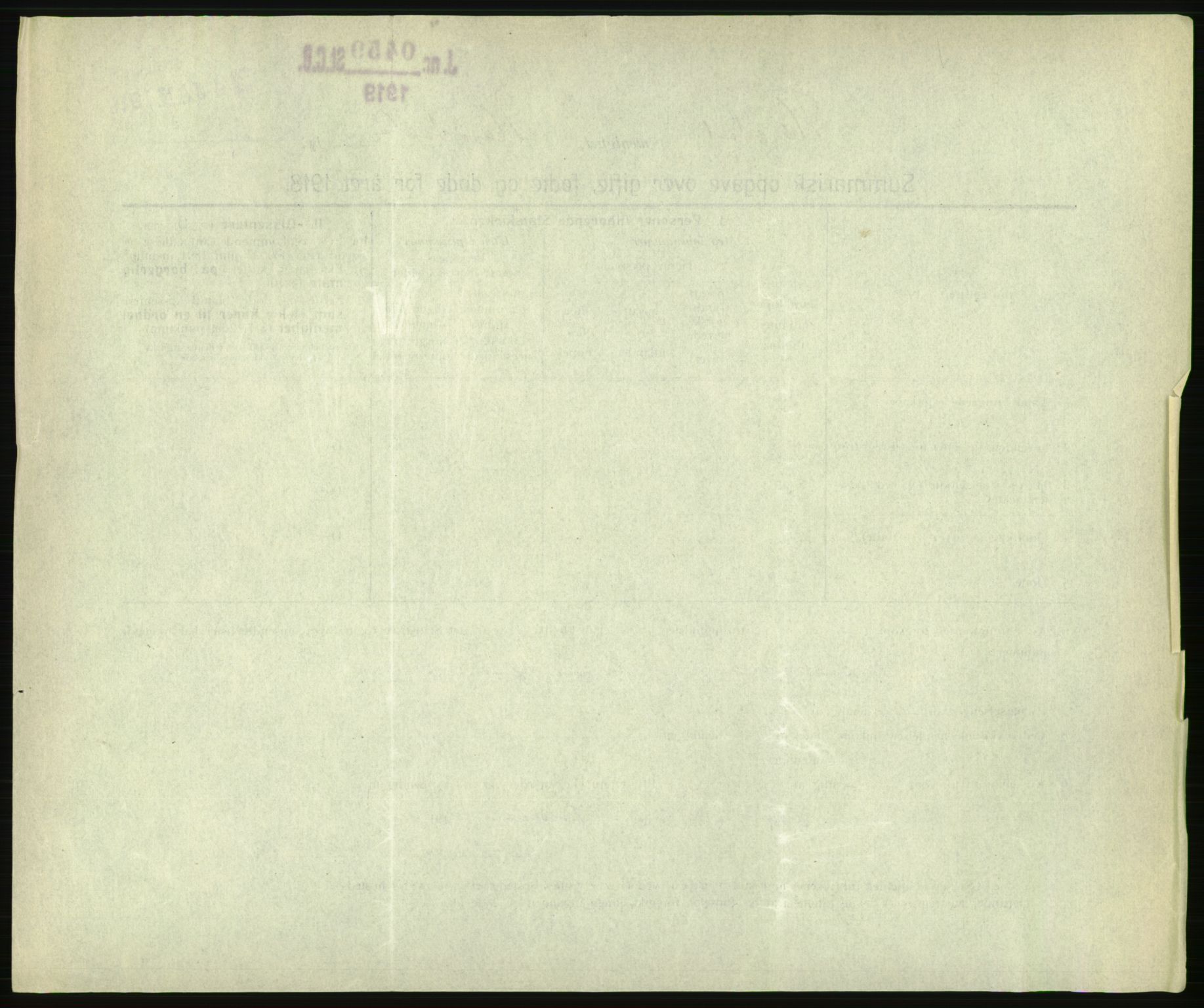 Statistisk sentralbyrå, Sosiodemografiske emner, Befolkning, AV/RA-S-2228/D/Df/Dfb/Dfbh/L0059: Summariske oppgaver over gifte, fødte og døde for hele landet., 1918, p. 1596