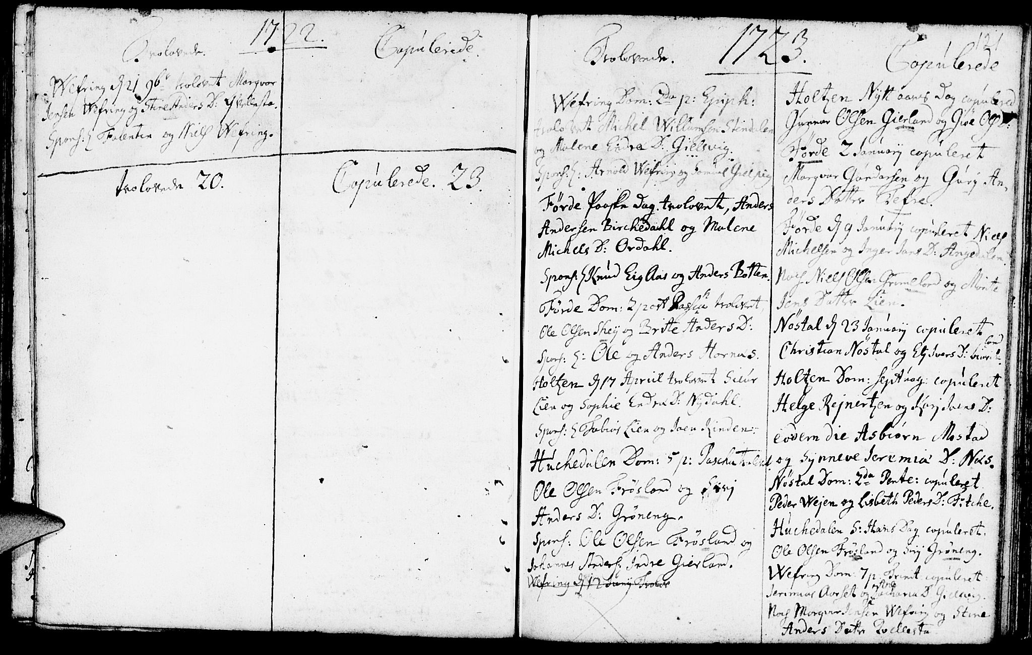 Førde sokneprestembete, SAB/A-79901/H/Haa/Haaa/L0001: Parish register (official) no. A 1, 1720-1727, p. 121